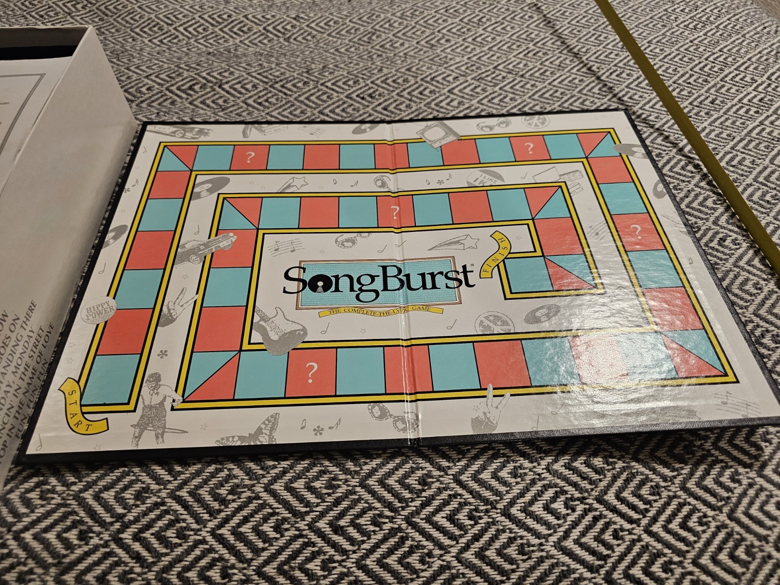 SongBurst Board Game Complete the Lyric 50’s & And 60’s Edition 90s Board Game