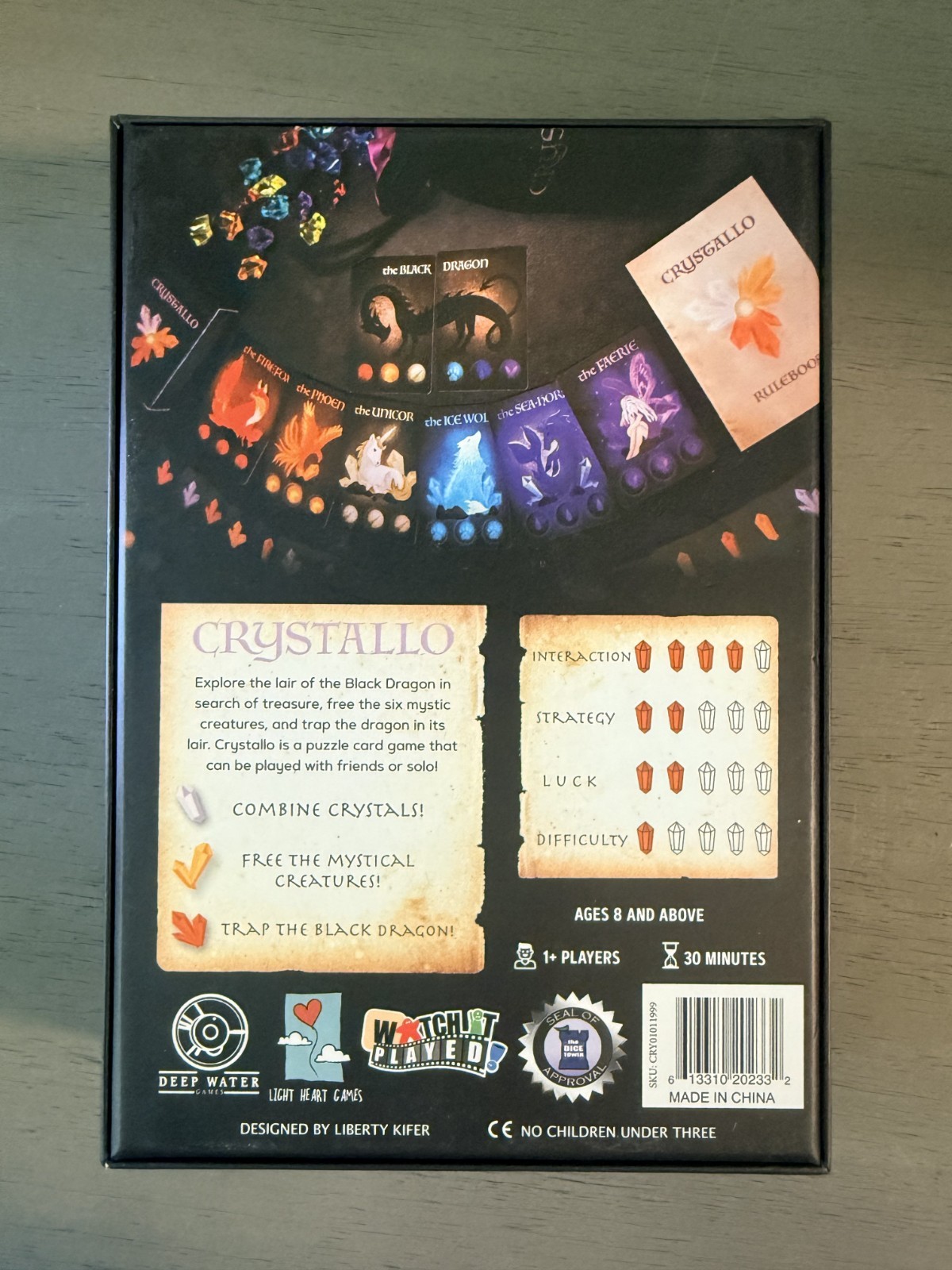 Crystallo – Award Winning Puzzle Game For Solo Gamers – Strategy Gem-Collecting