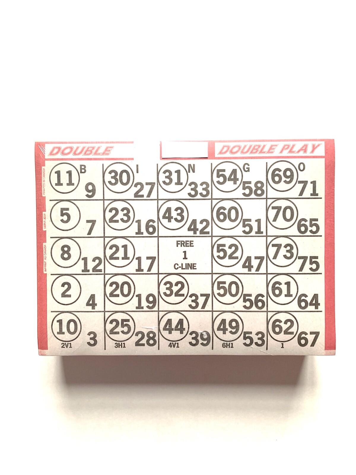 1 on Double Action Double Play Bingo Paper Cards-Pack of 500-Color Purple Border
