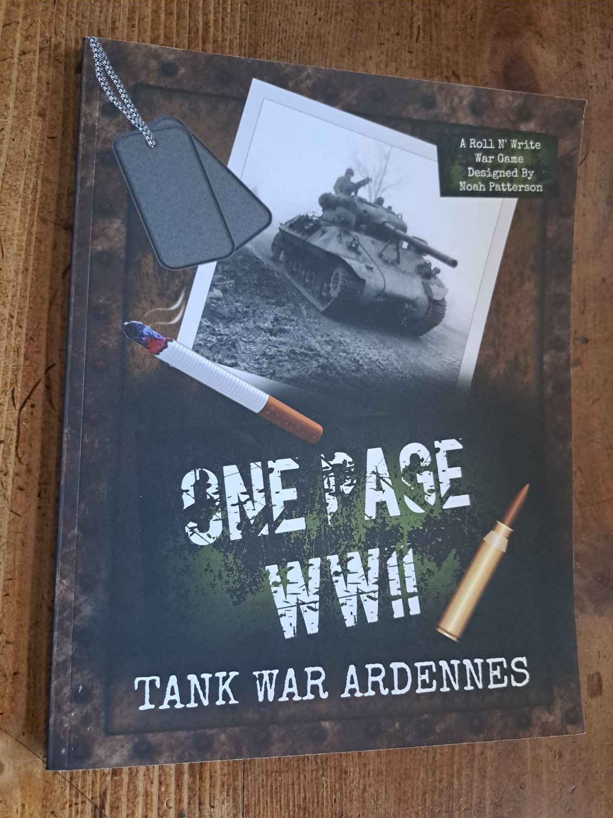 New “One Page WW2 Tank War Ardennes War Game By Noah Patterson NEW