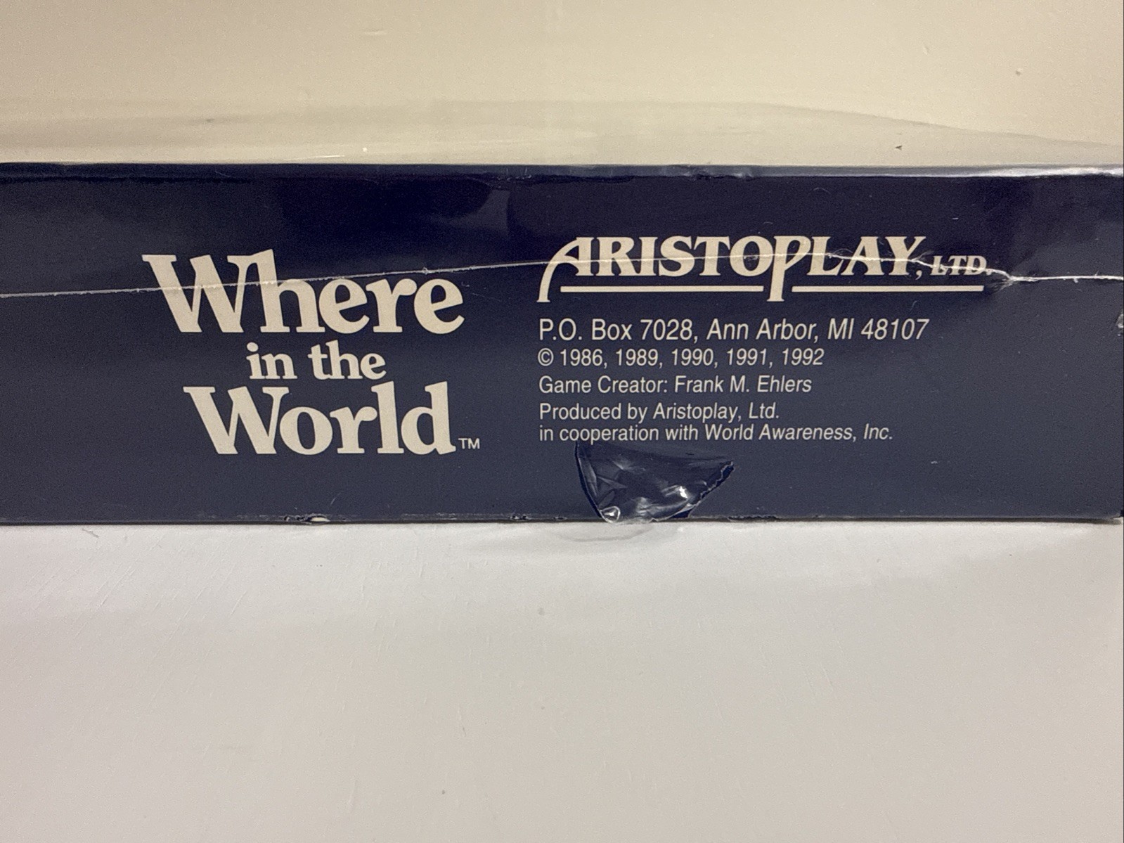 Where In The World Board Game (Vintage – 1986 Aristoplay) BRAND NEW