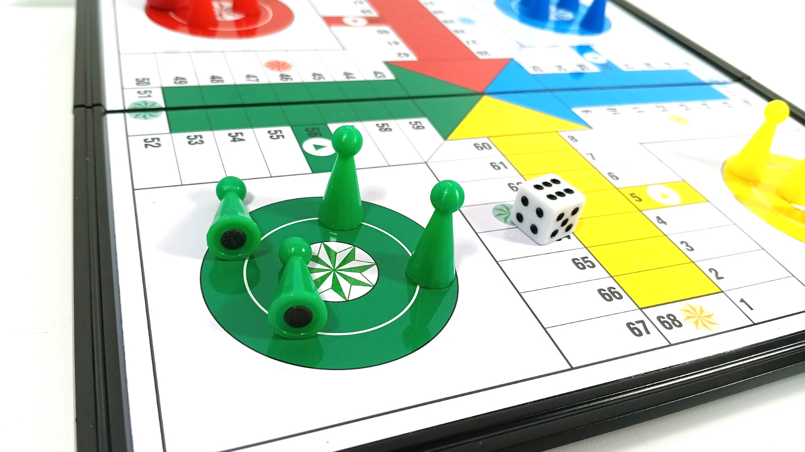 9.5” Magnetic Ludo Board Game Folding Strategy 4 Players Preowned Please Read