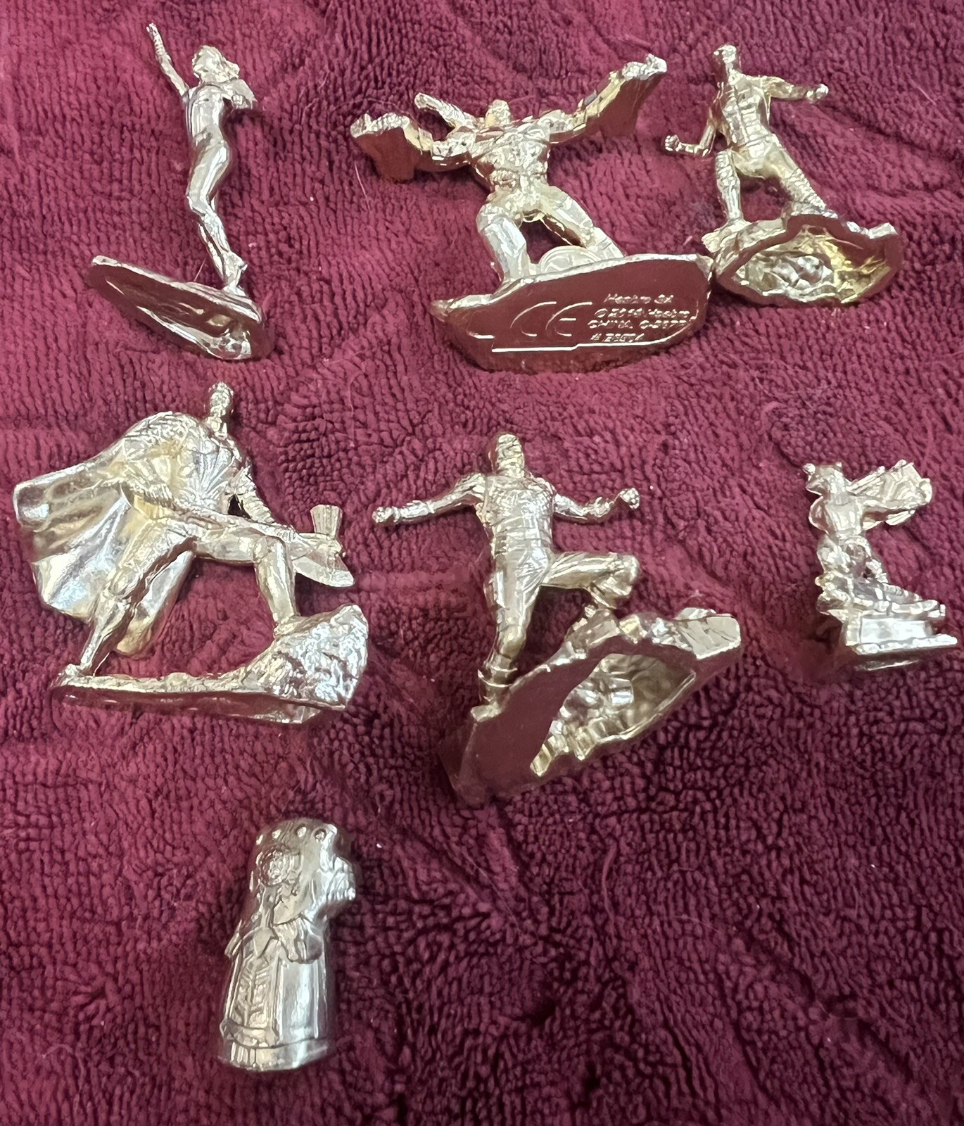 Monopoly Avengers Marvel Game Set of 7 Gold Character Token Pieces