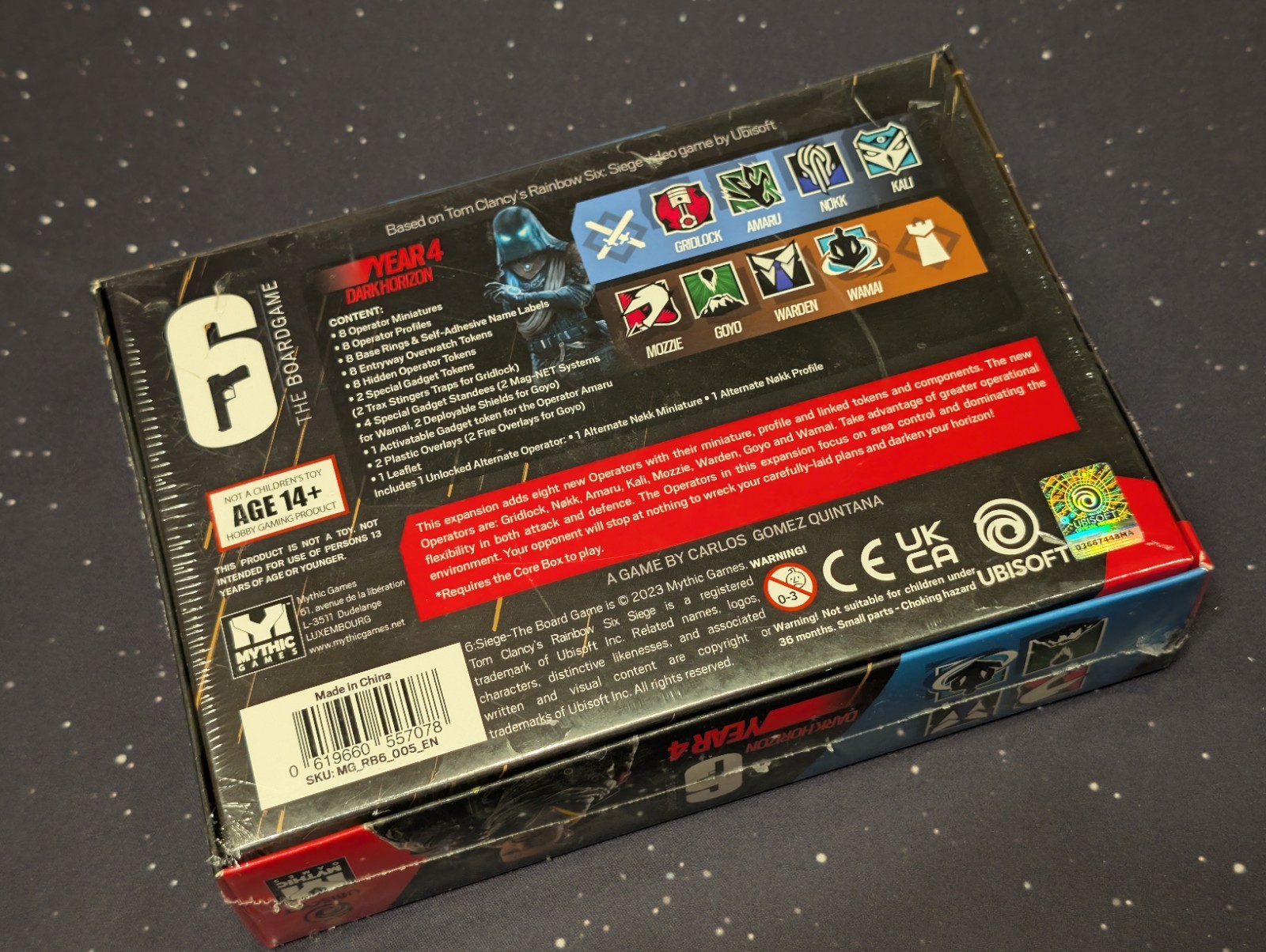 Rainbow Six 6 Siege Board Game Sealed Mythic Games Deluxe Storage Laser Playmat