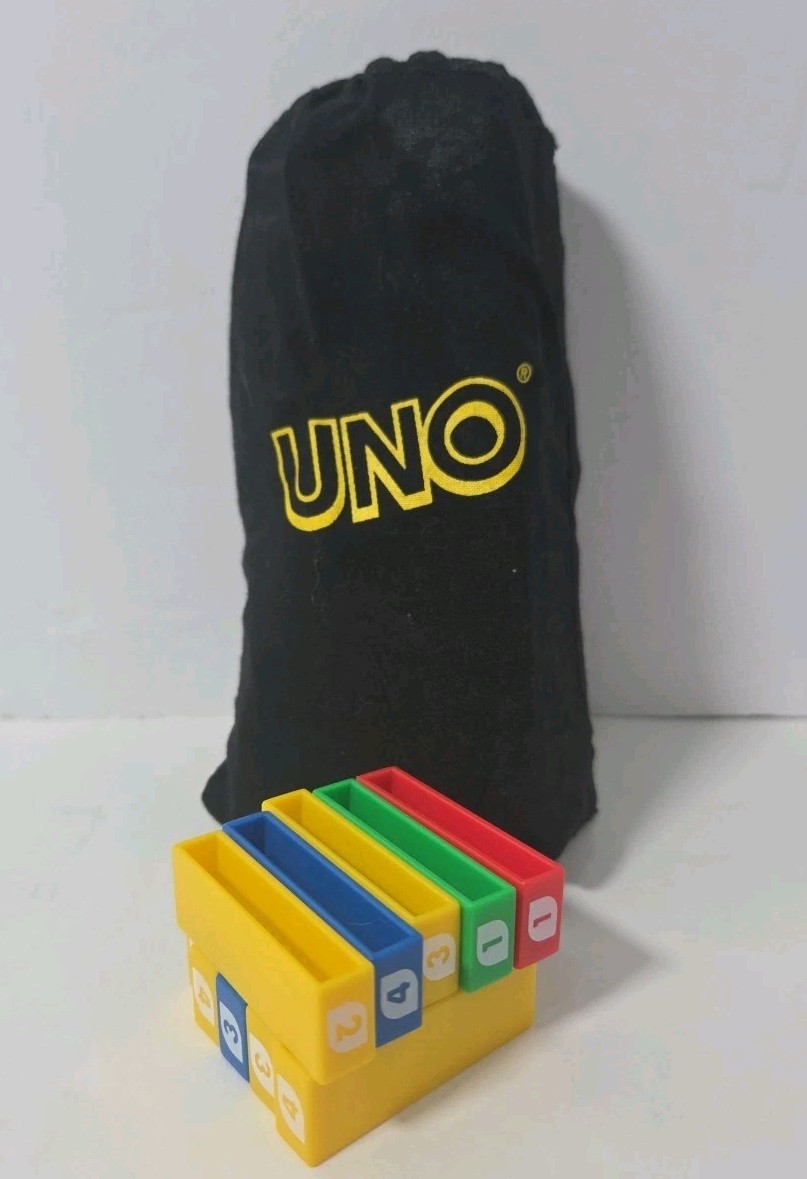 Lot of 5 Travel Size Games UNO, Hi-Q, Tumbling Tower & More Portable Games