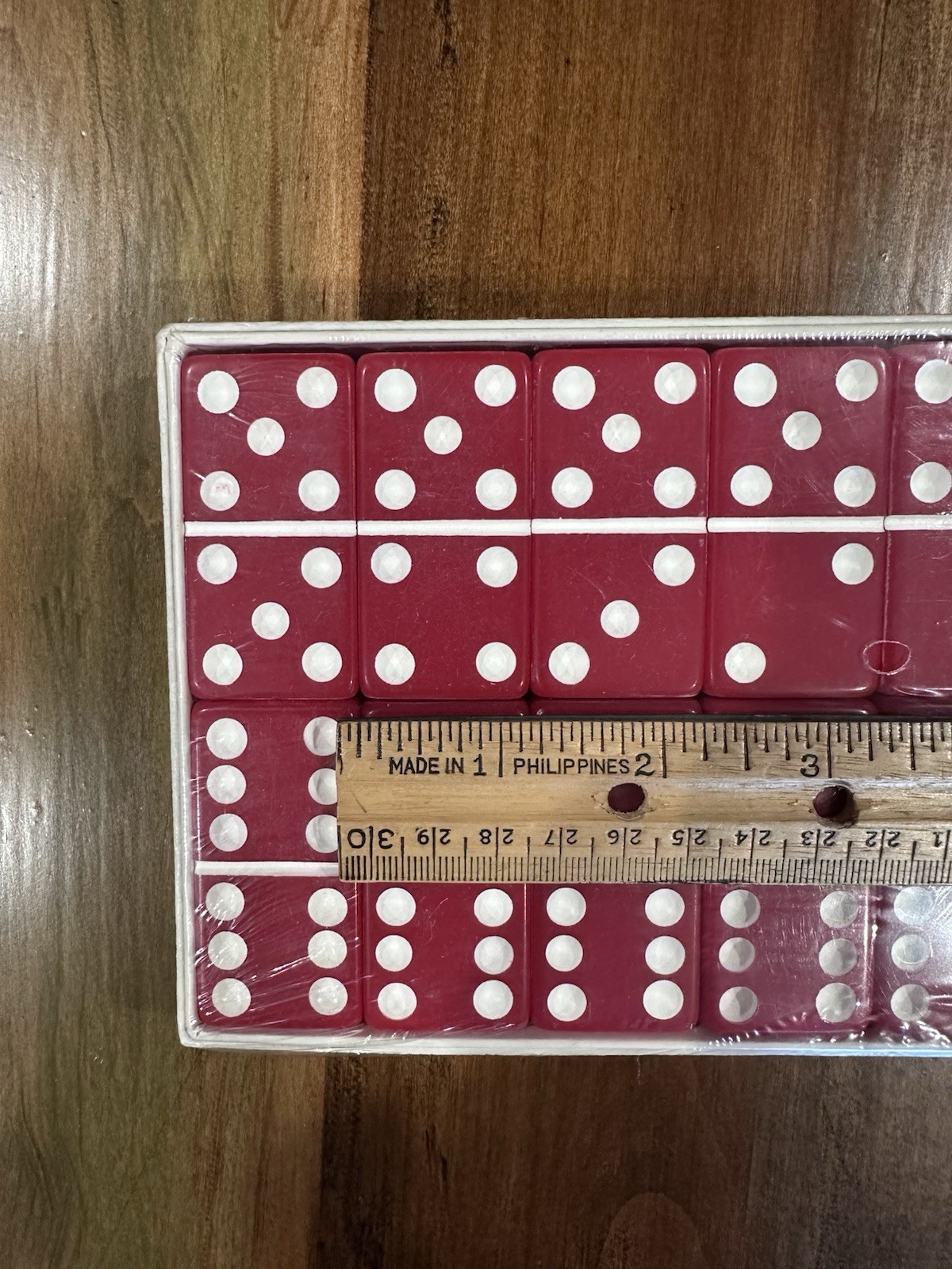 Super Thick Jumbo Size Giant Face Marblelike Dominoes Puremco No.1632 Red NEW!!!
