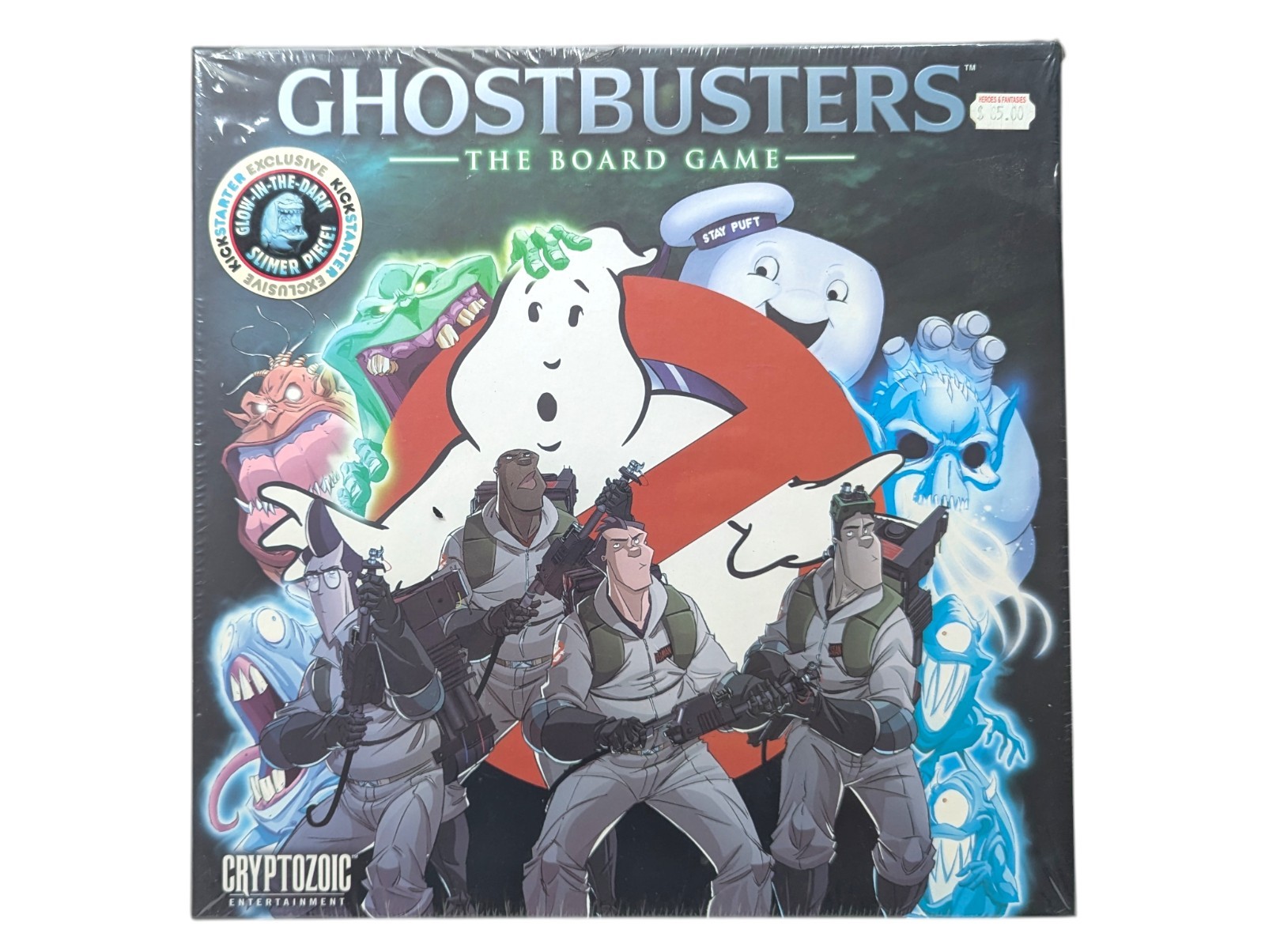 Ghostbusters Board Game Kickstarter Glow in the Dark Slimer 2015 Cryptozoic READ