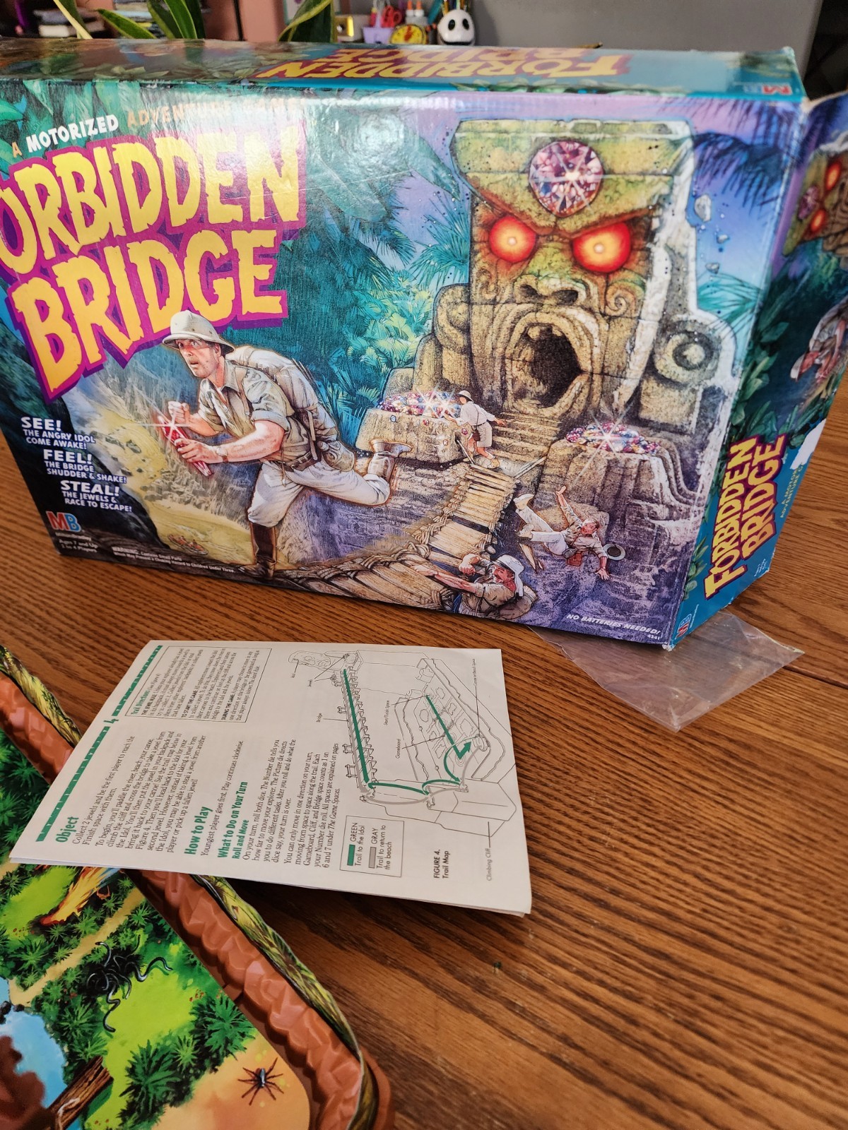 1992 Forbidden Bridge Board Game Milton Bradley WORKING Mint Complete Vintage