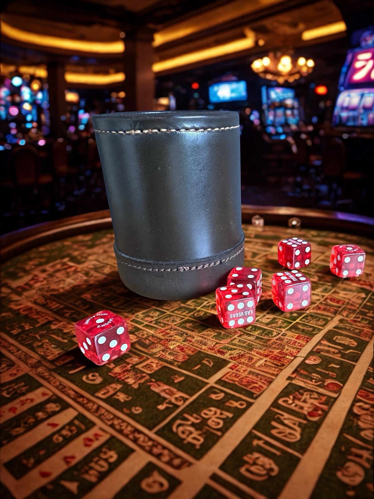 Dark Brown dice cup set for Gambling, Craps, Liar’s Dice, Yahtzee