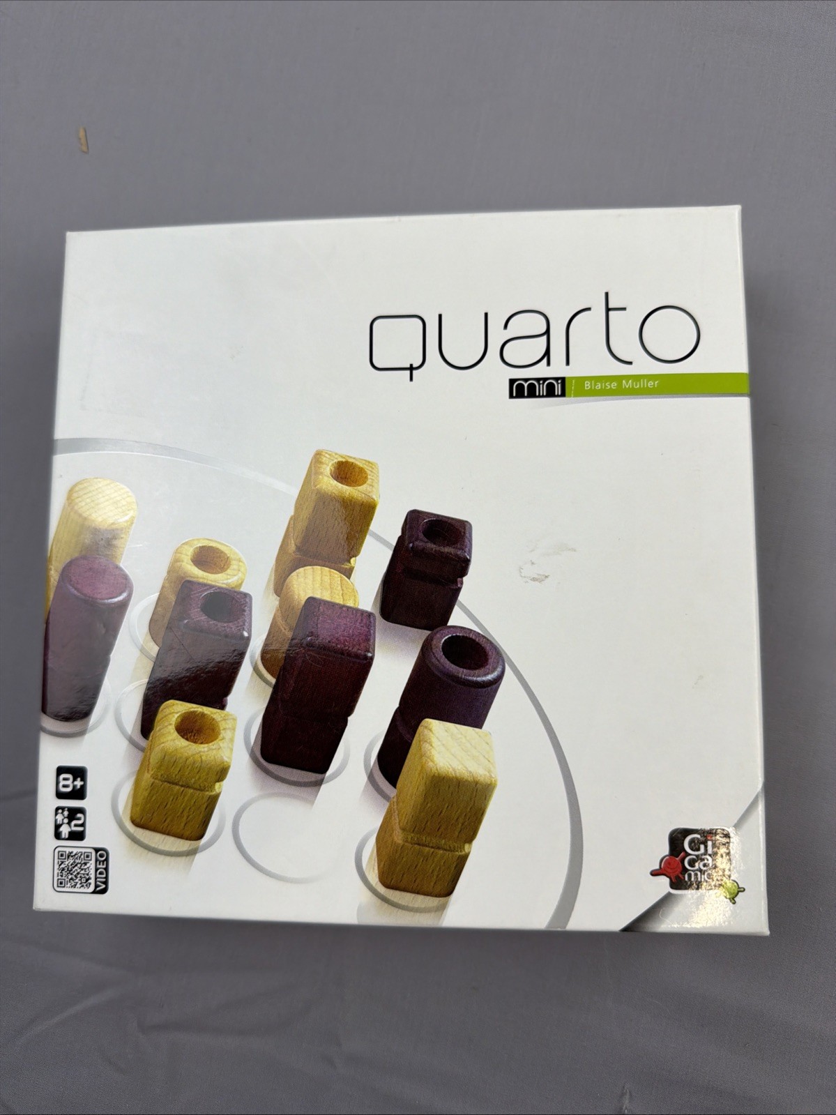 Quarto Board Game Wooden Strategy 1991 Gigamic Complete EUC