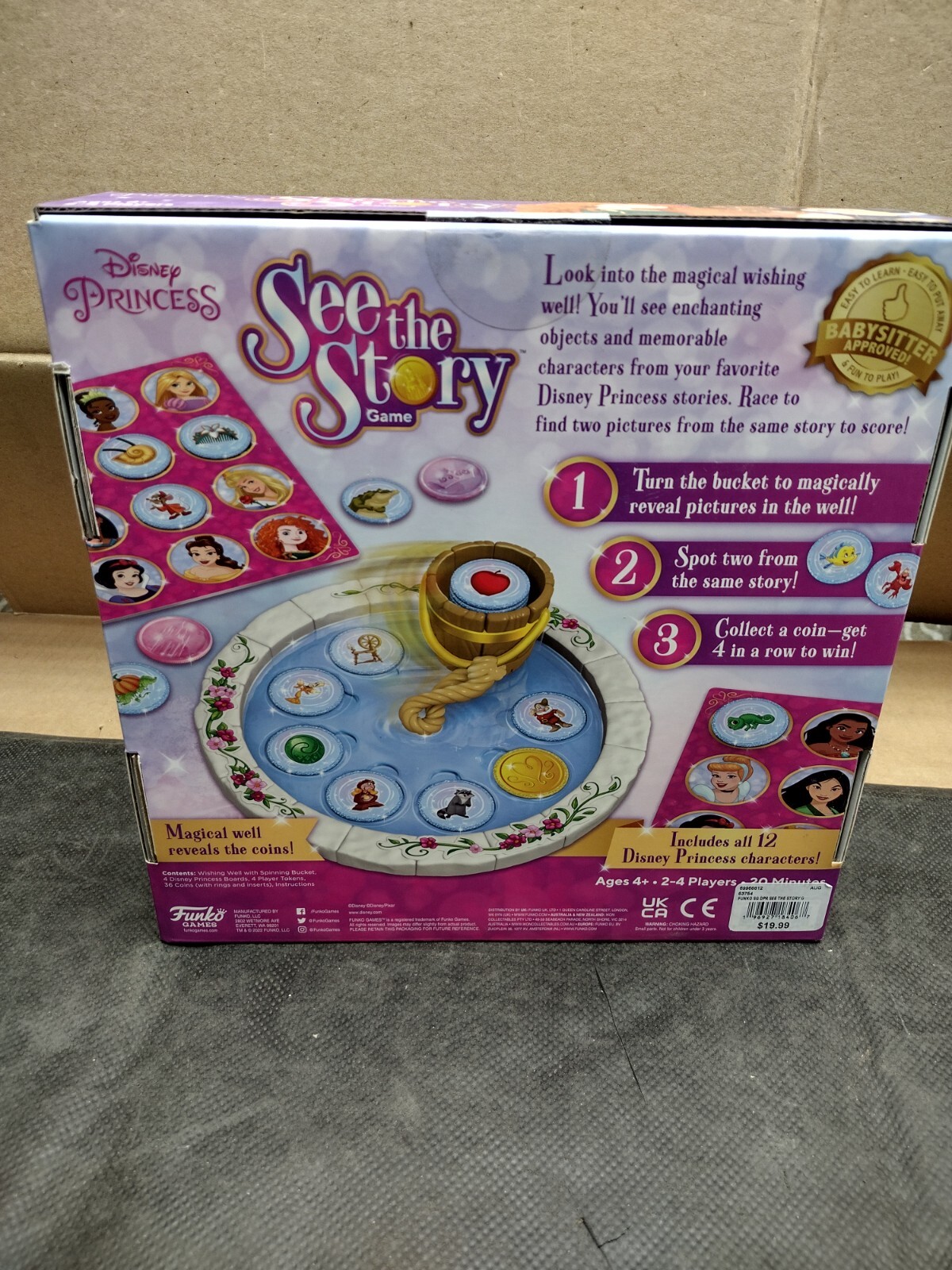DISNEY PRINCESS SEE THE STORY GAME-FIND MATCHES IN THE WISHING WELL REFLECTIONS!