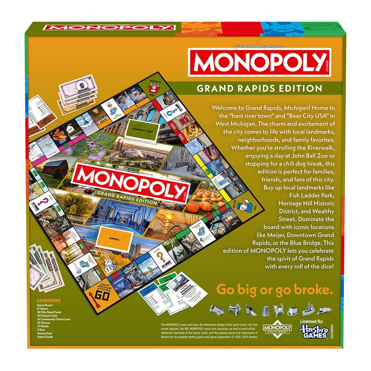 Grand Rapids, MI Monopoly Board Game