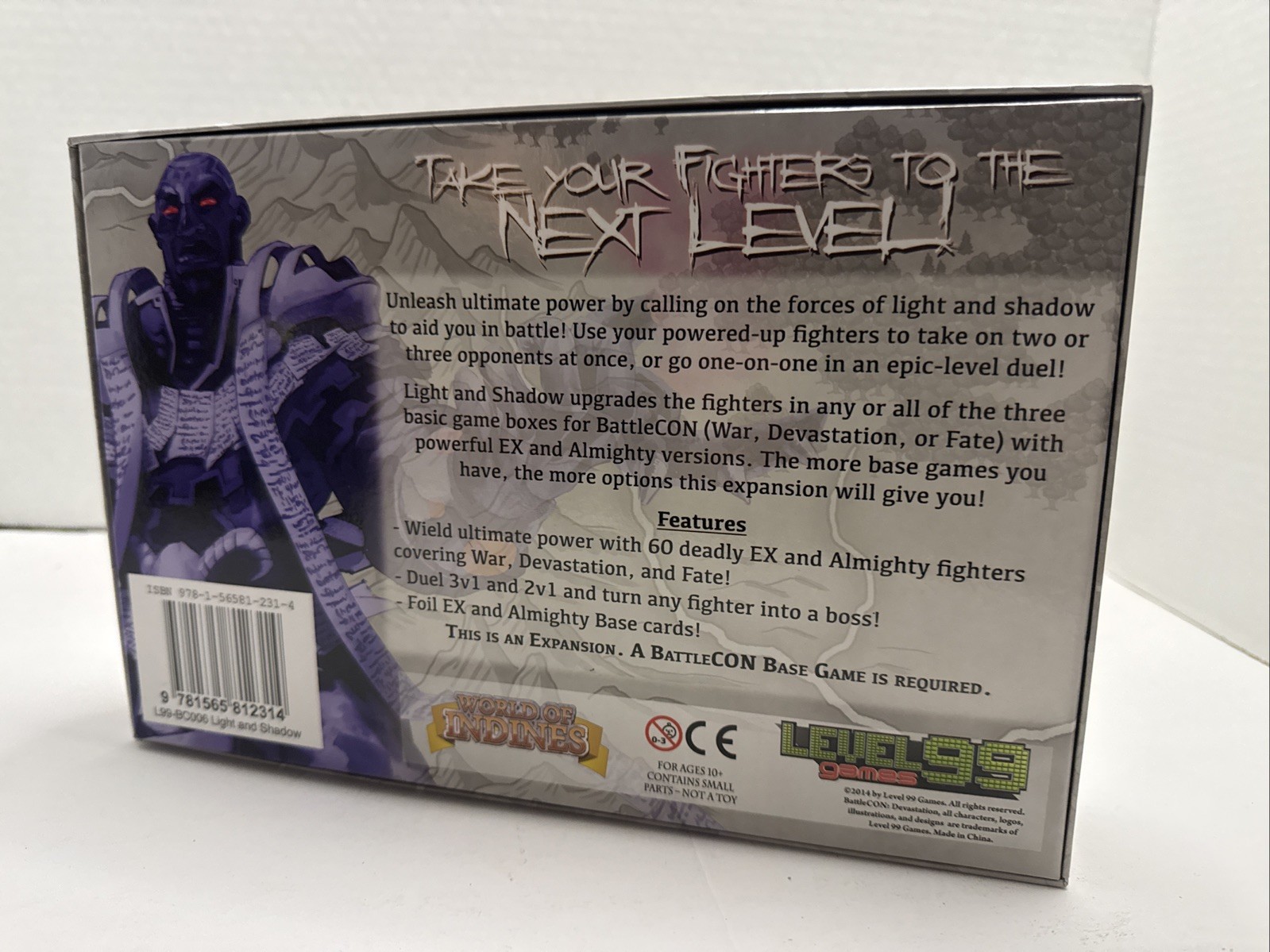 BattleCON: Light & Shadow Board Game [Level 99 Fighting Card Expansion] NEW/READ