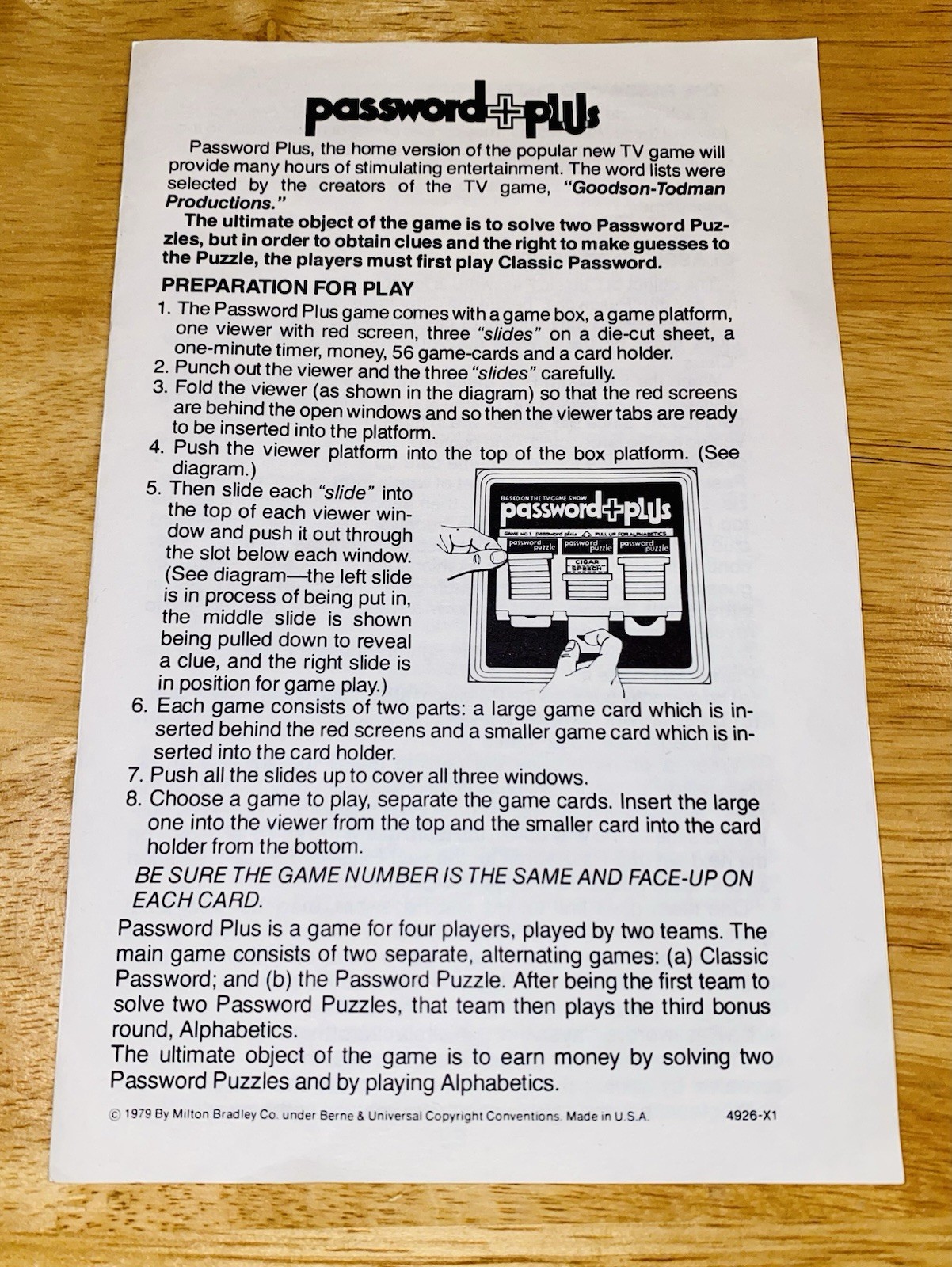 Vintage Password Plus 1st Edition TV Game Milton Bradley 1978 Complete