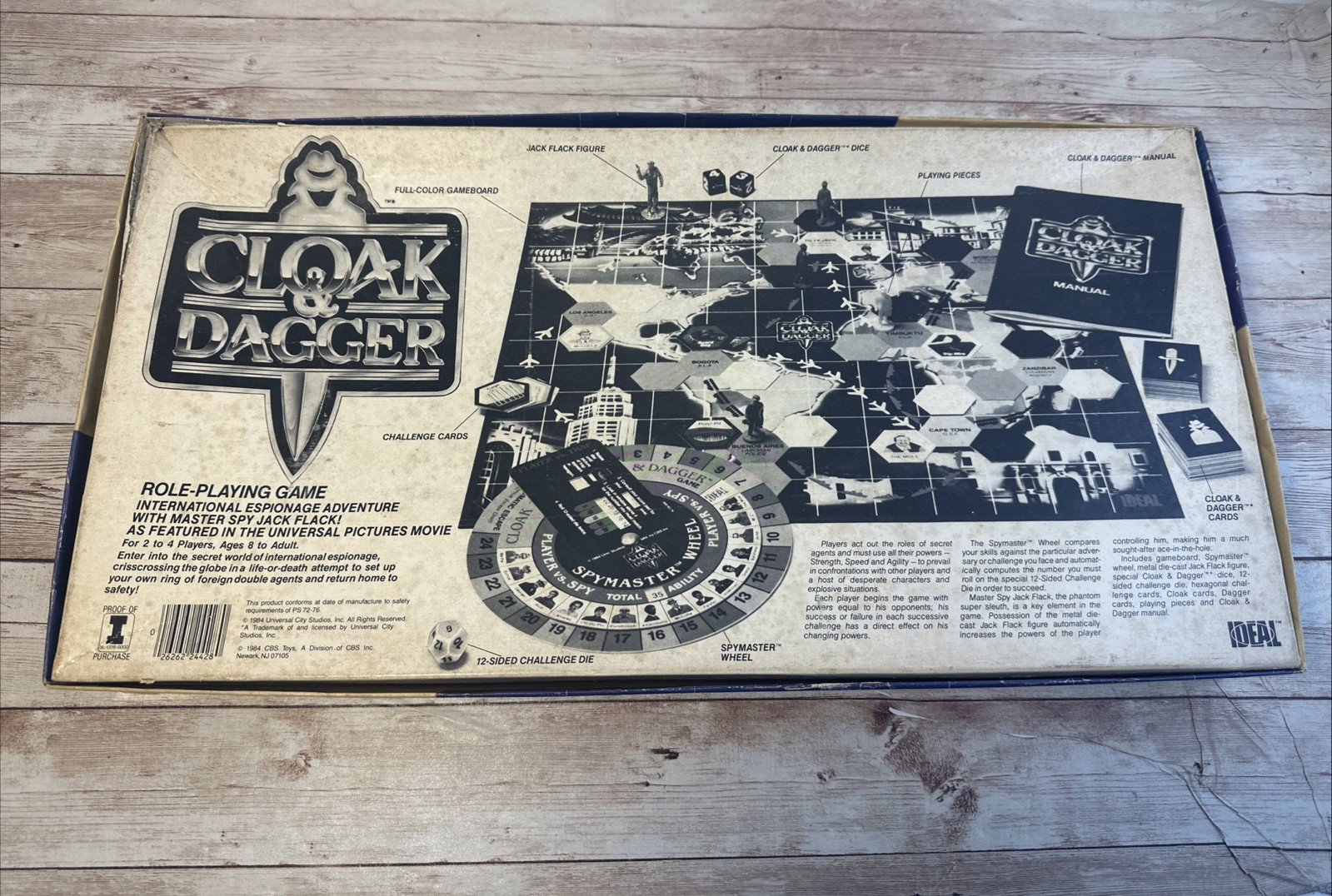 VINTAGE 1984 Cloak and Dagger Role Playing Board Game – Complete