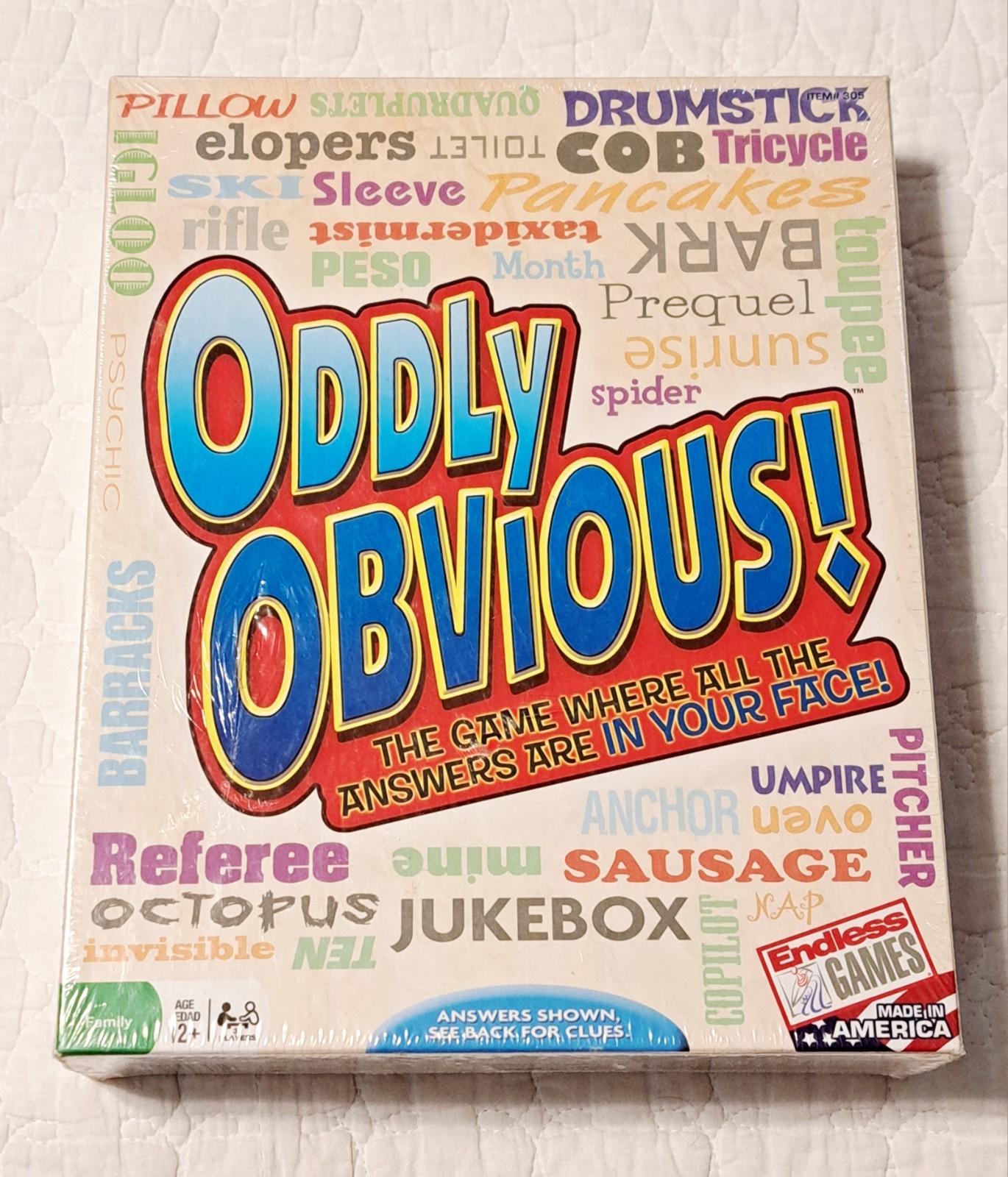 Oddly Obvious Game Endless Games The Answers Are All In Your Face New Sealed