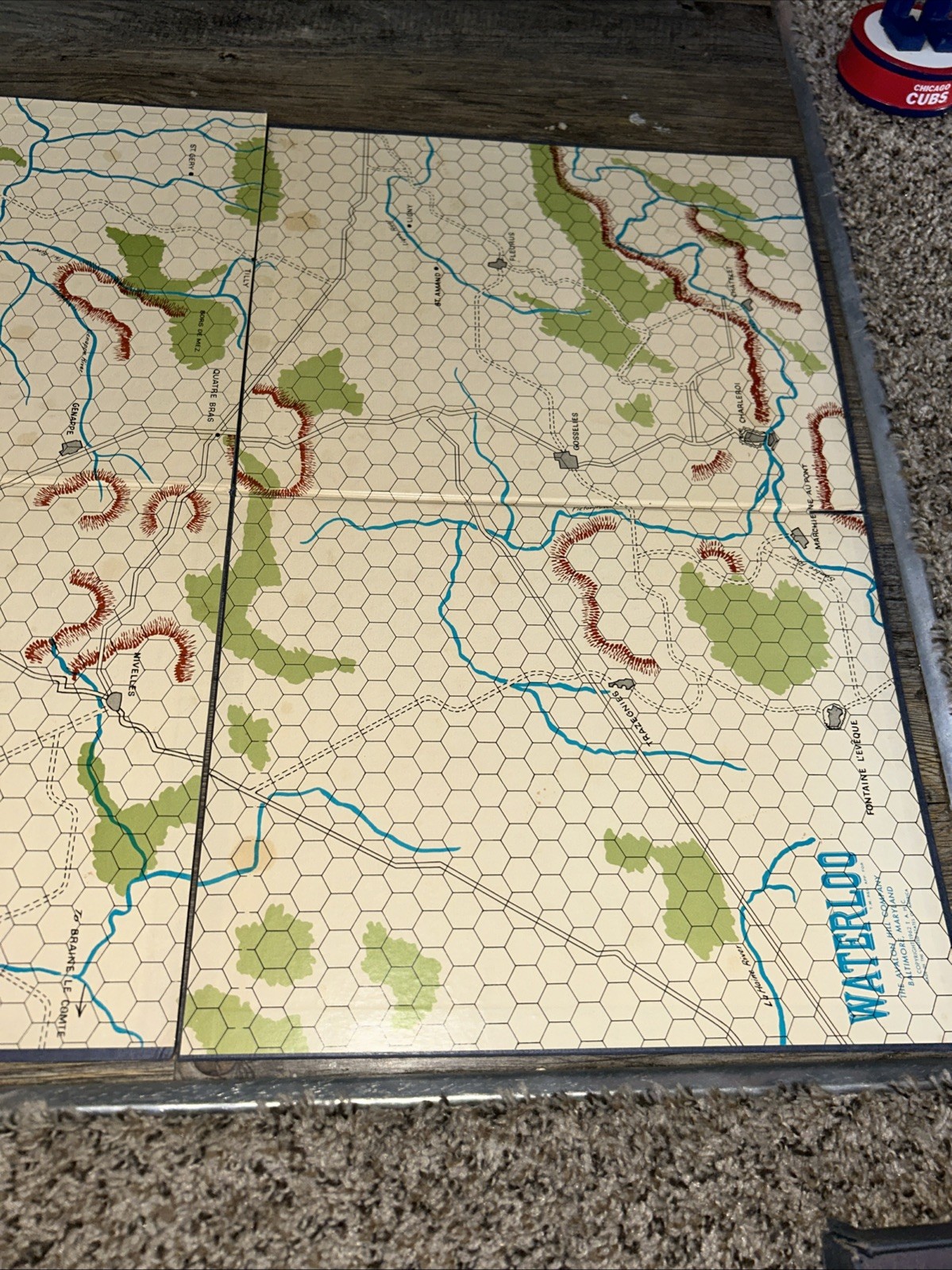 Waterloo Board Game Avalon Hill 1962 Campaign War Game Punched Napoleon PUNCHED