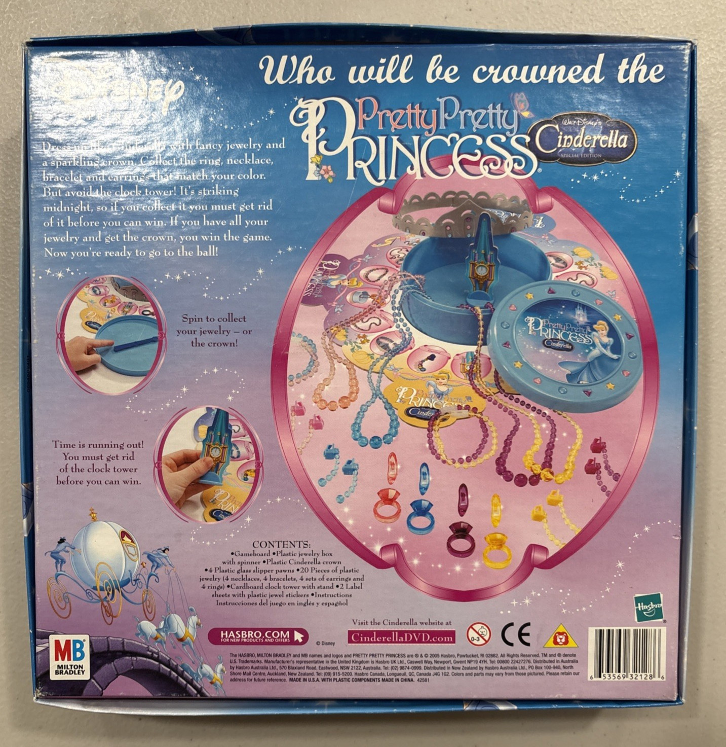 Milton Bradley Pretty Pretty Princess Disney Cinderella Edition 100% Complete!