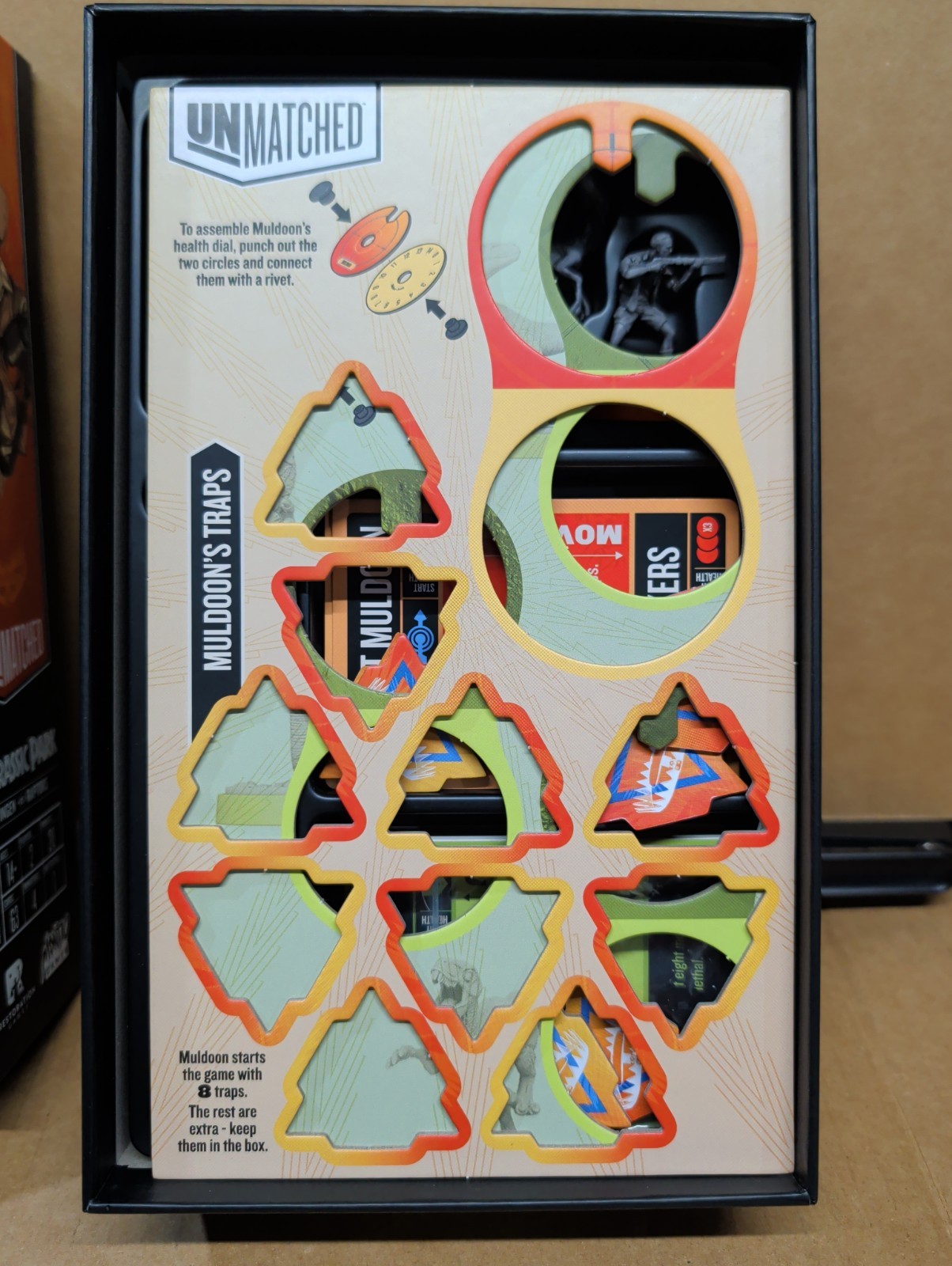 Unmatched Jurassic Park Ingen vs Raptors Board Game Mondo Games COMPLETE