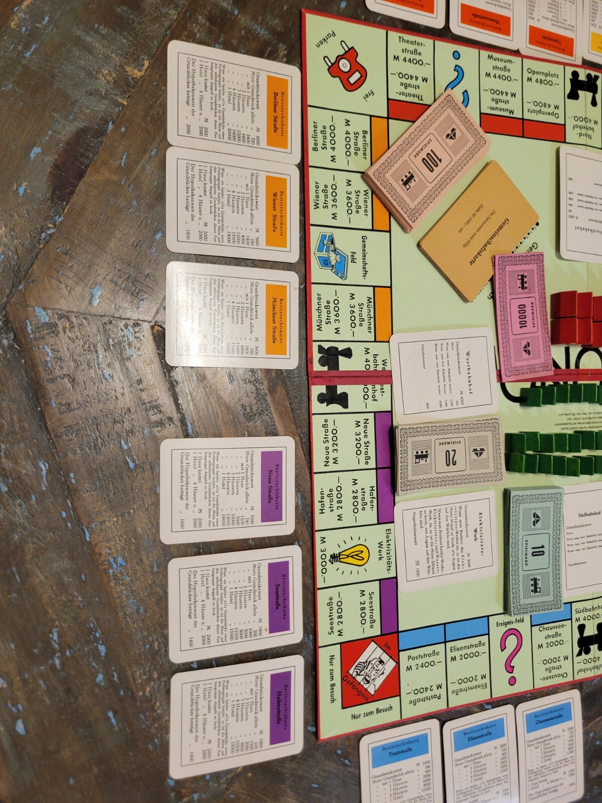 Monopoly Rare German Import 1961 Comp Amazing Condition Wood Pcs Spiele Schmidt