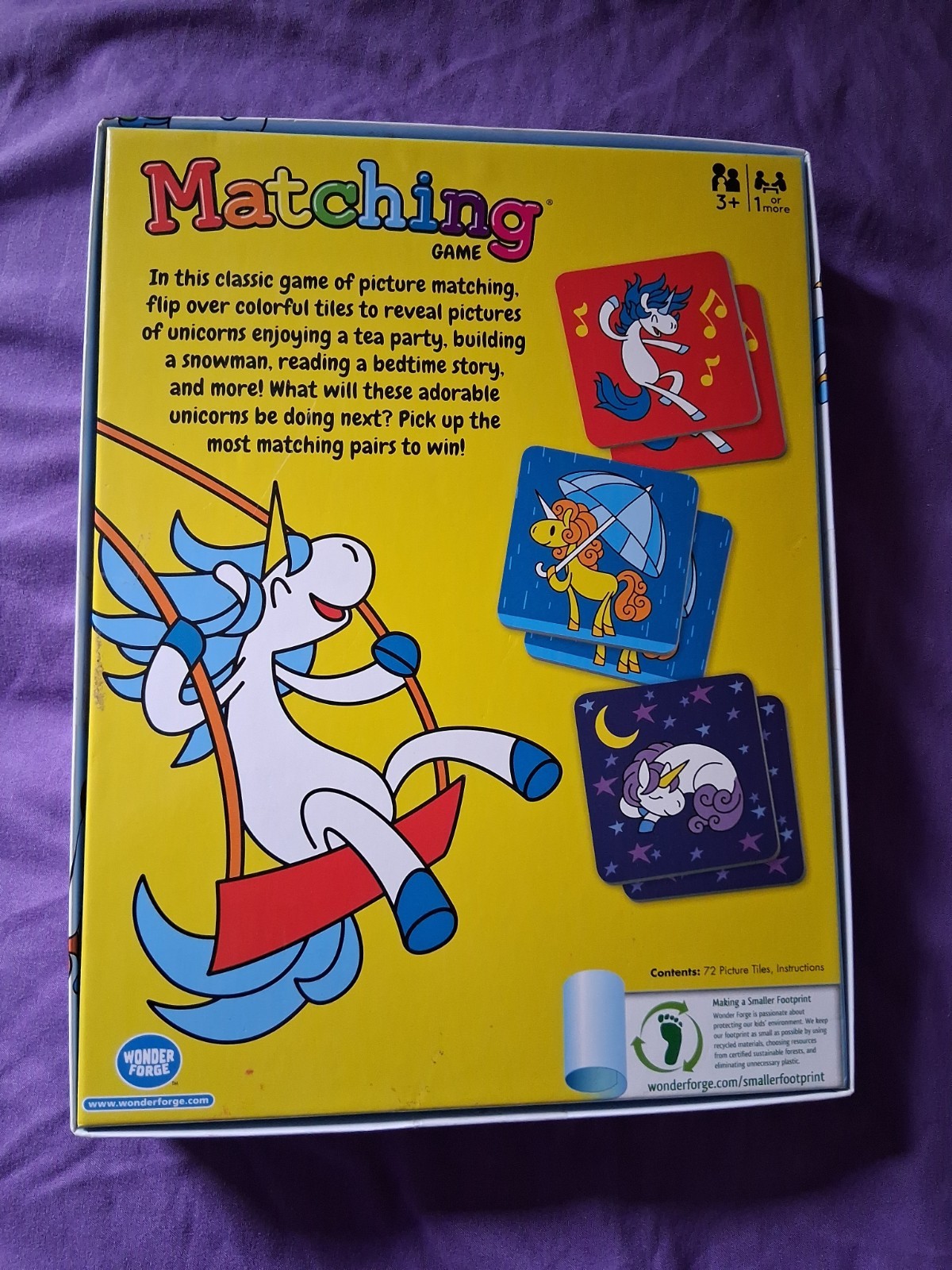 Matching Cards. Has Everything. More Then 1 Player. Age 3+. Good For Memory