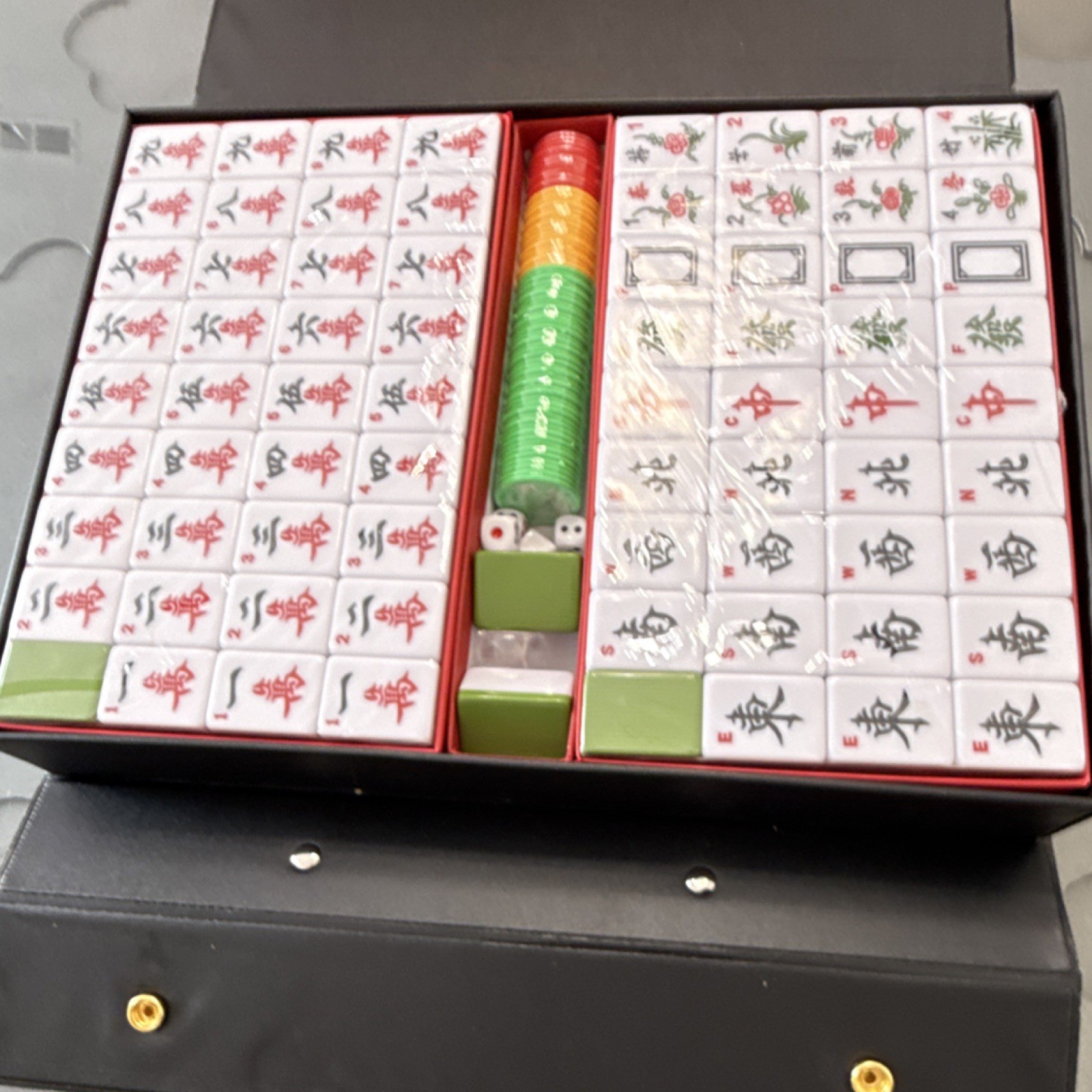 Mose Cafolo Mahjong Complete Set with Case, Professional Tile Game