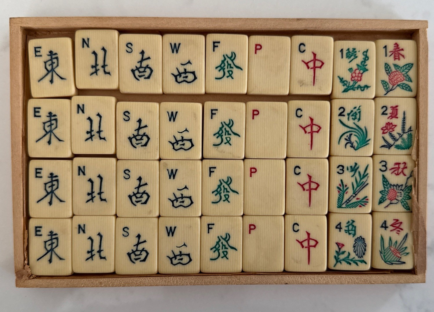 1920s “Ancient Game of the Mandarins” Mahjong Set by Piroxloid Products