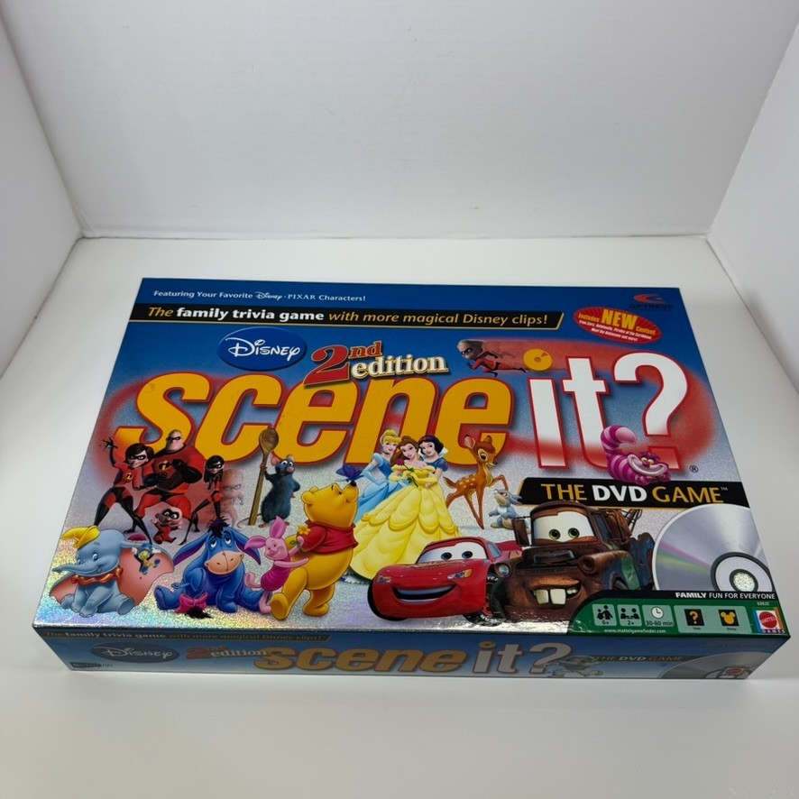 Disney Scene It? 2nd Edition DVD Board Game Complete Family Trivia EUC