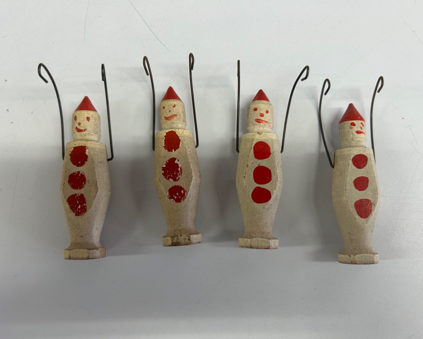 1920s Vintage Rare Flying Clowns Toy Dutch Novelty Wood Flip Game Pieces Circus