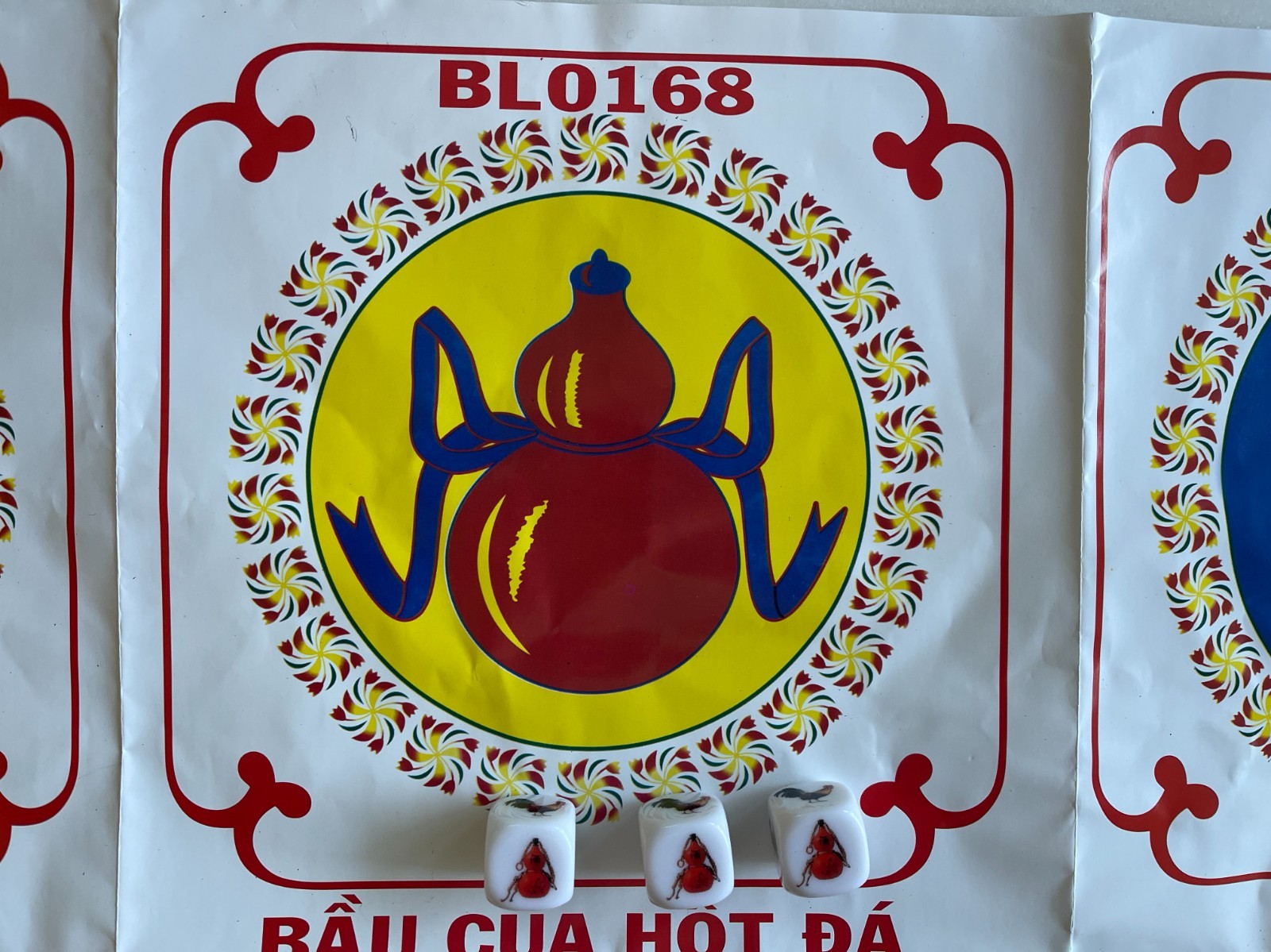 Gourd Fish Shrimp Crab Dice Crown Anchor Game Chuck A Luck Game Bau Ca Tom Cua