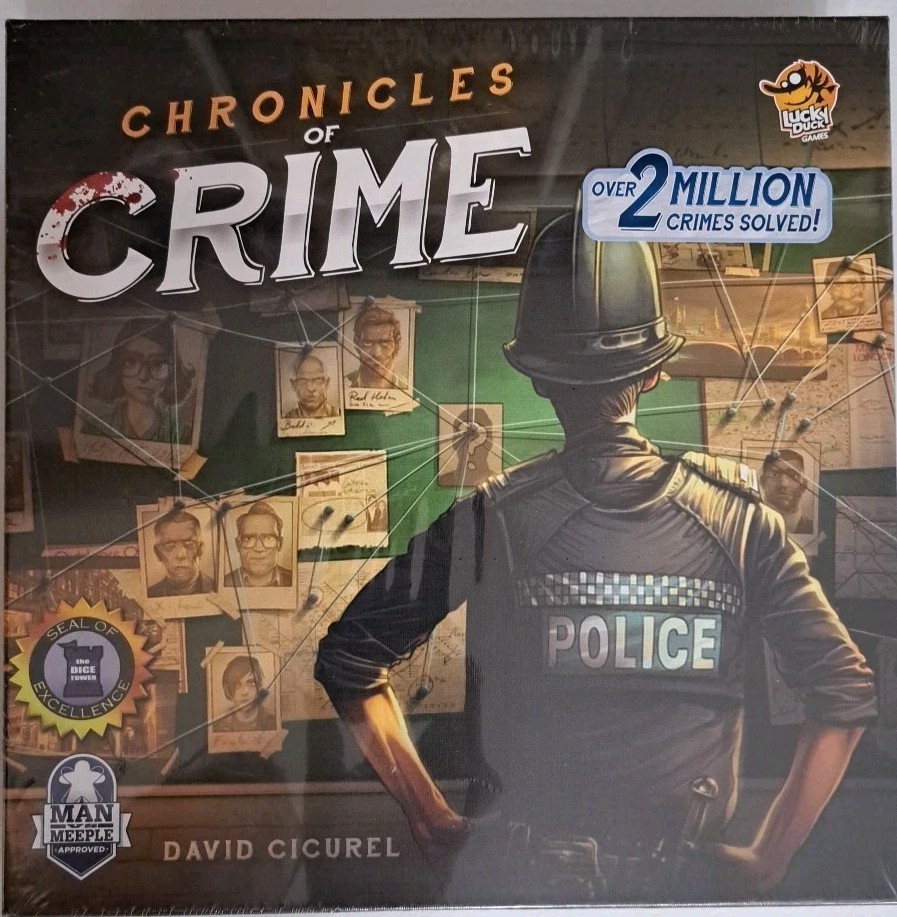 CHRONICLES OF CRIME Brand NEW Cooperative Board Game – Murder Mystery Lucky Duck
