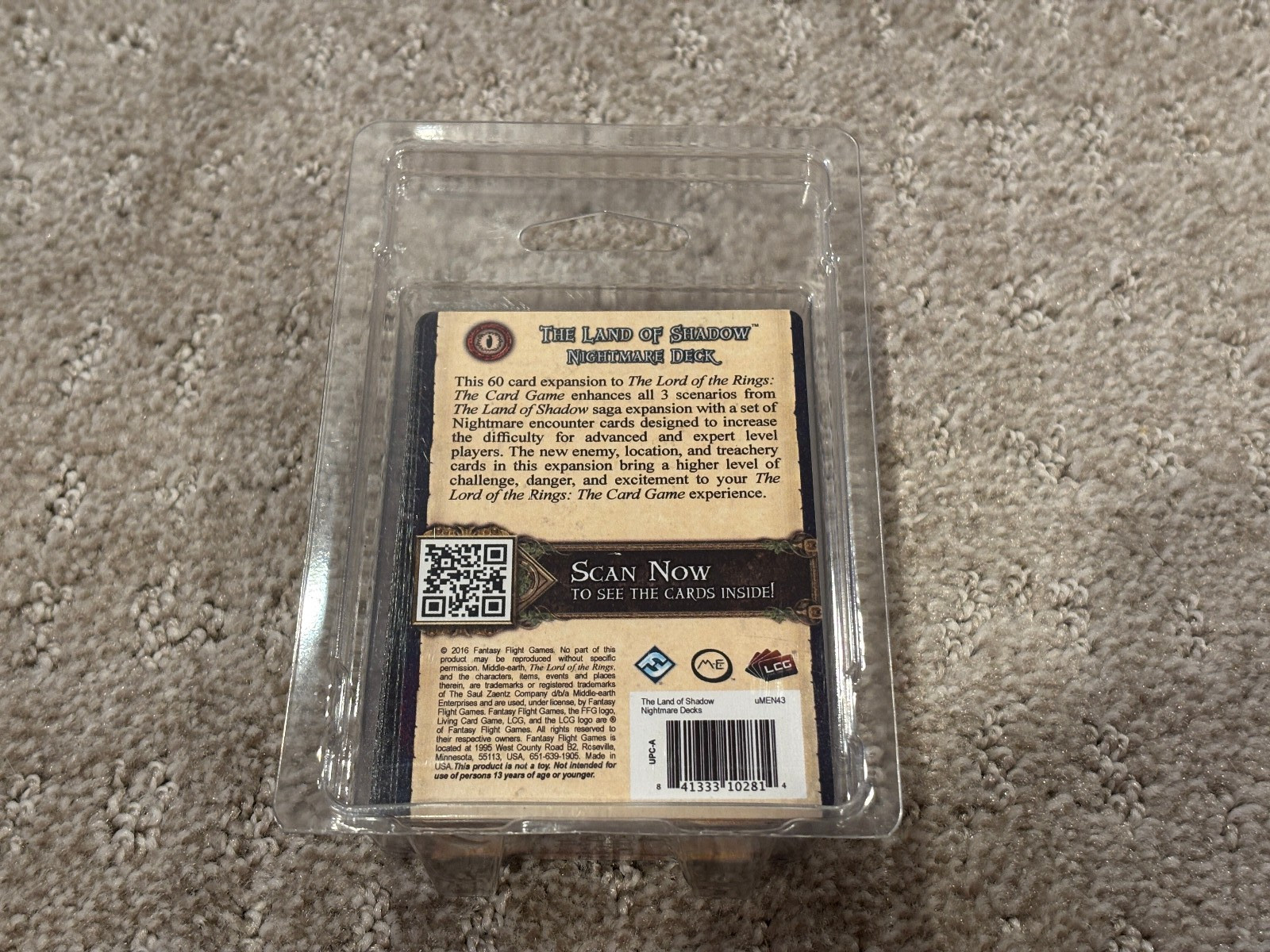 Lord of the Rings LCG: The Land of Shadow Nightmare Deck Card Game Expansion New
