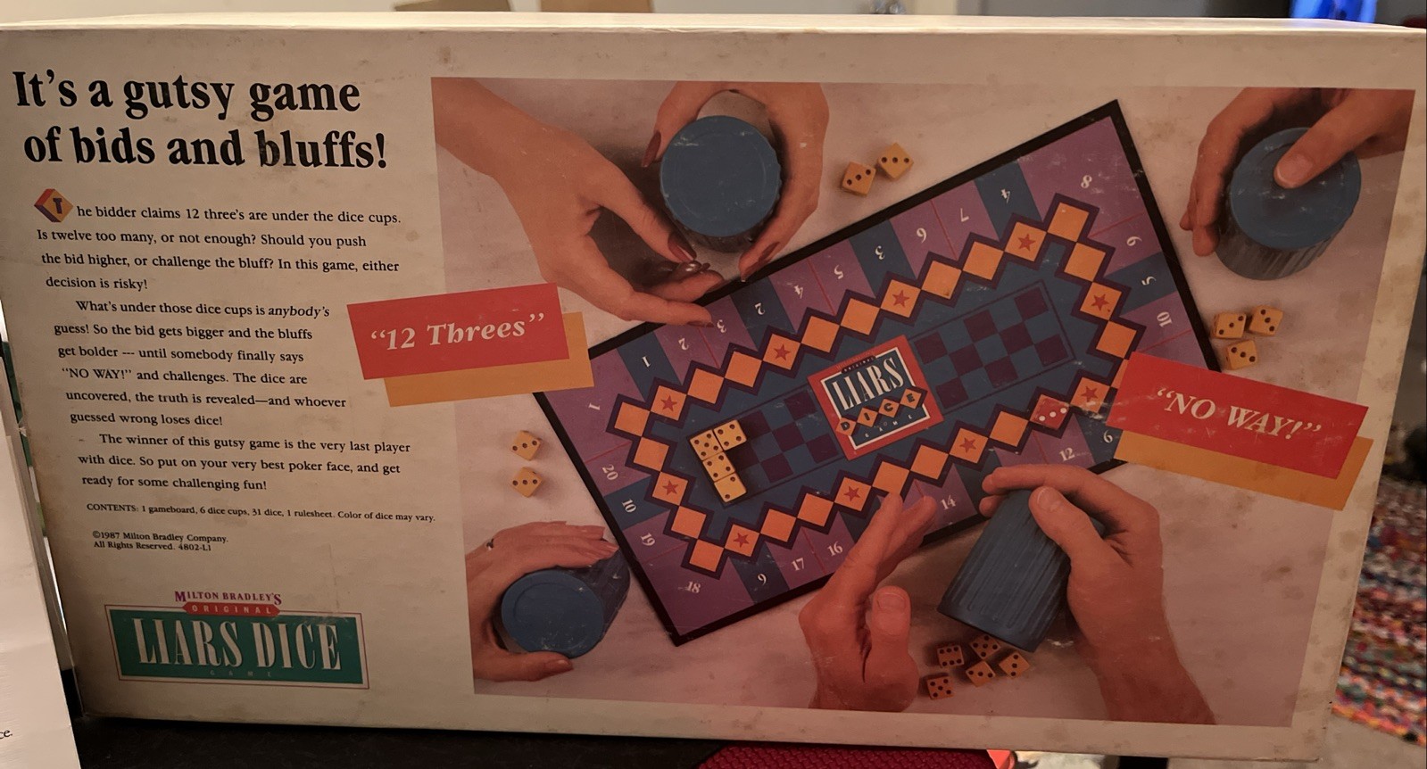1987 Liars Dice Game Complete Milton Bradley Original