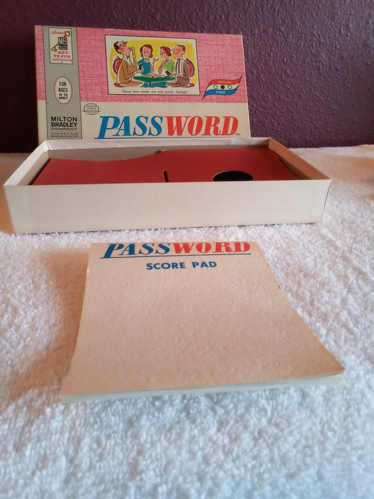 Vintage 1963 Volume 3 Milton Bradley Password Game #4260 Complete Game!