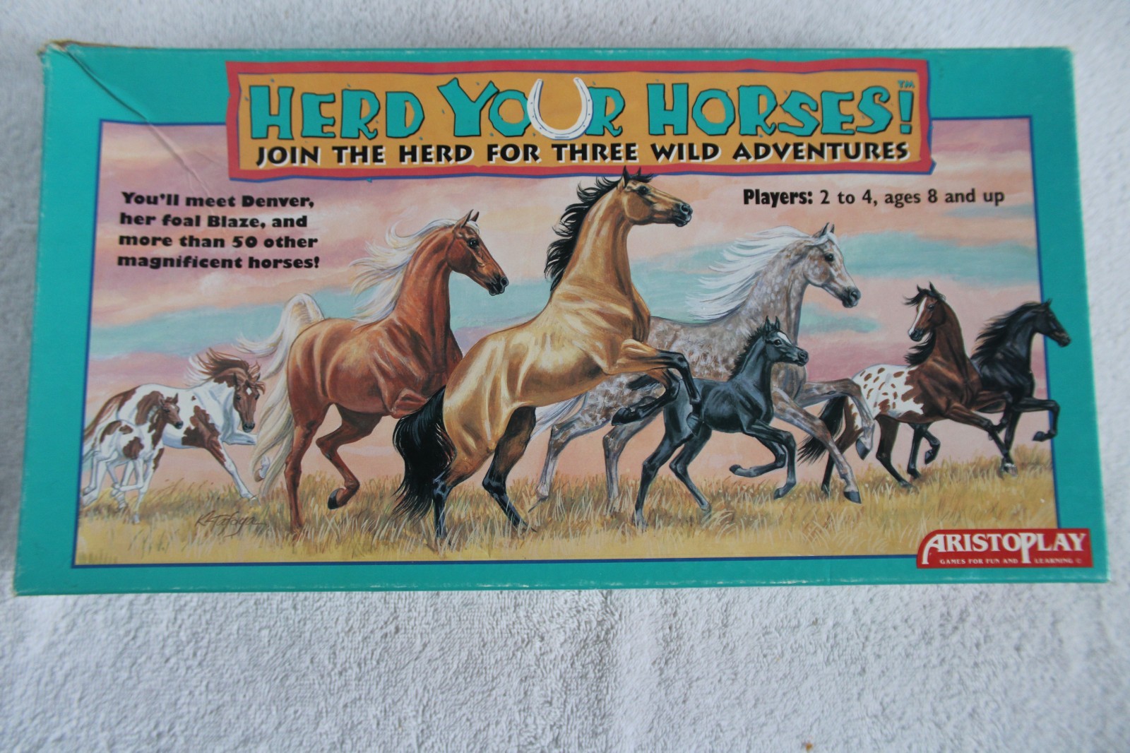 Aristoplay Boardgame Herd Your Horses! (1993 Long Box Ed) Box VG/EX