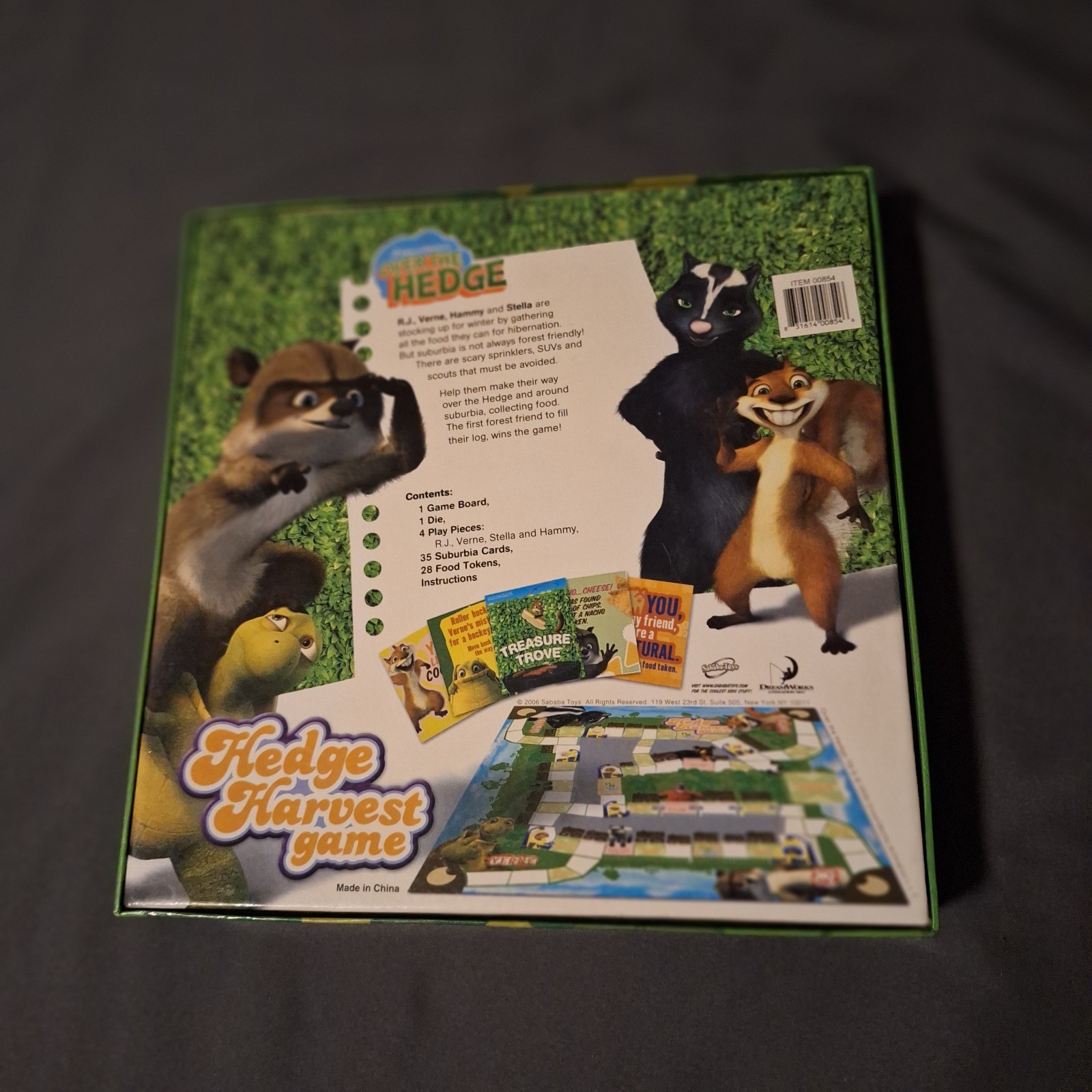 Rare Over The Hedge – Hedge Harvest Board Game DreamWorks 2006