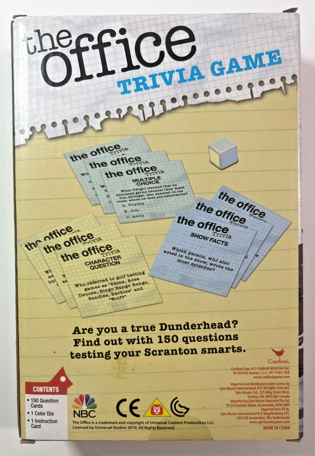 The Office Trivia Game Sealed Cardinal Ready to Roll Fast Paced Comedy Quiz