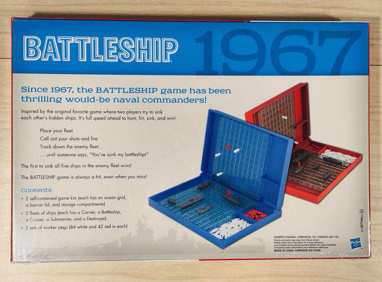 Battleship Game Retro Series 1967 Edition Hasbro Gaming NIB 2015