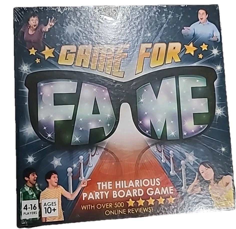 Game For Fame The Hilarious Party Board Game Ages 10+ 4-16 Players NEW Sealed