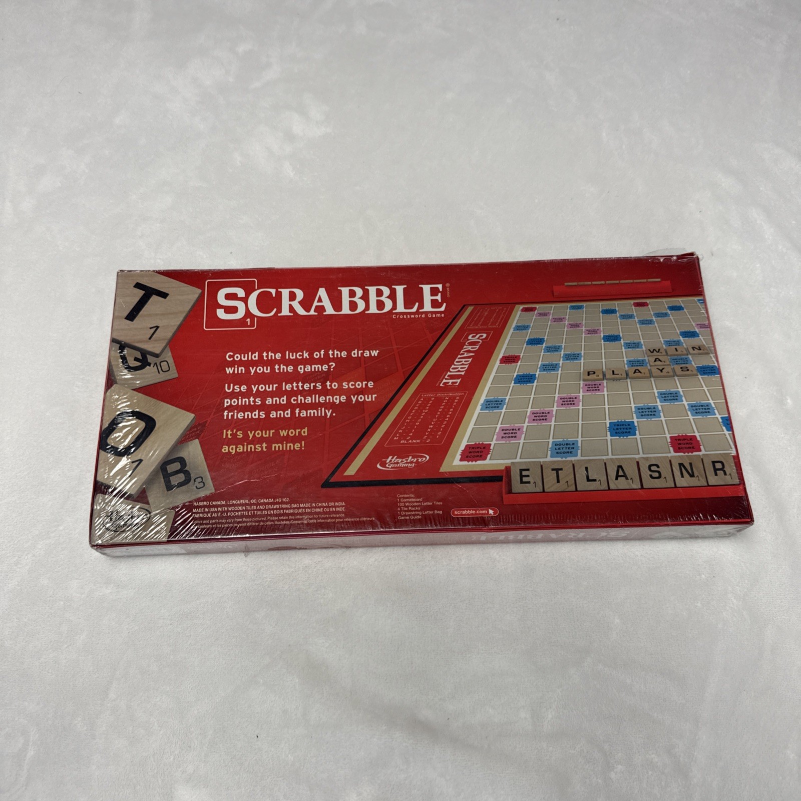 New Sealed Scrabble Board Game – Classic Family Game or Craft Tiles