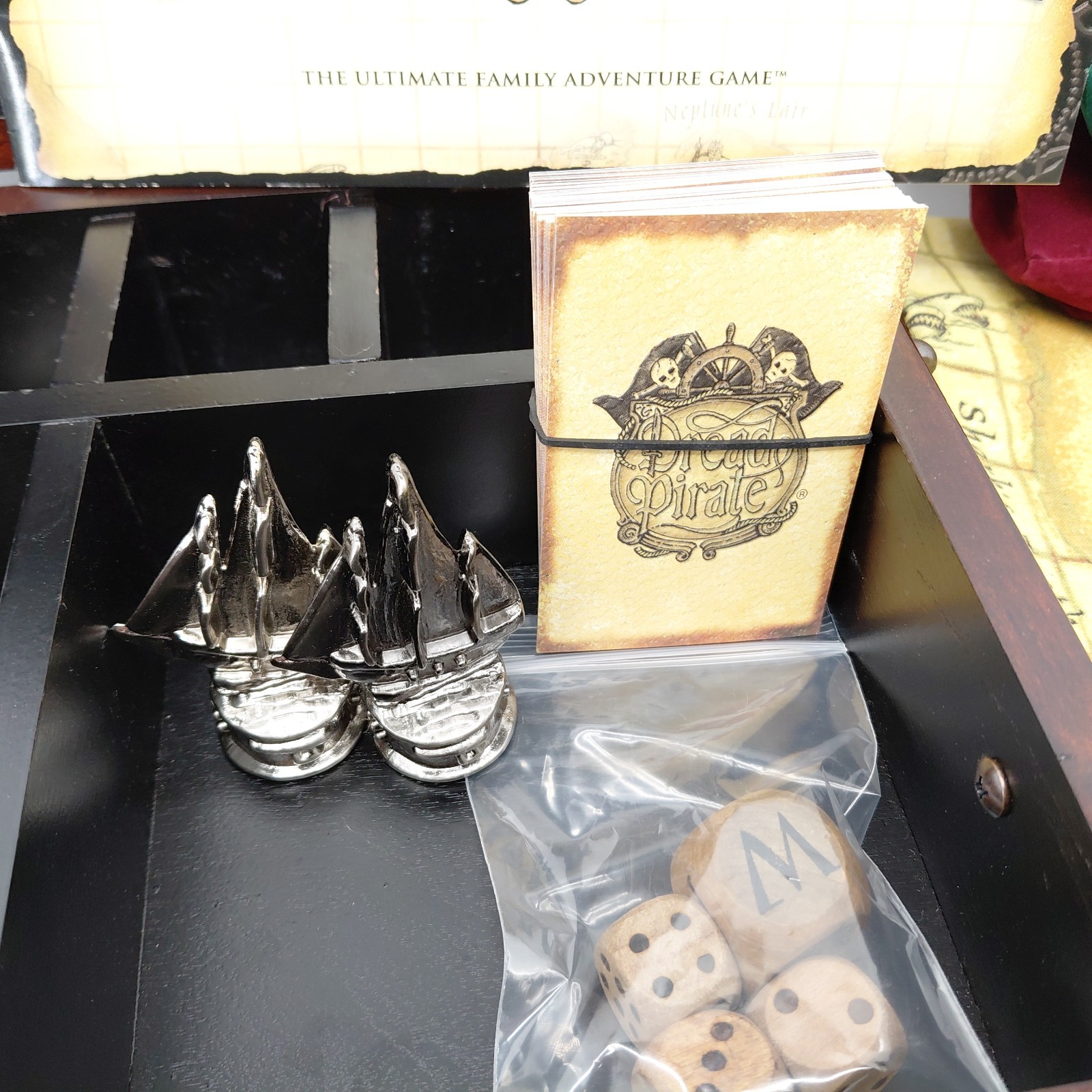Dread Pirate Bookshelf Edition Board Game Wood Box Front Porch Classics Complete