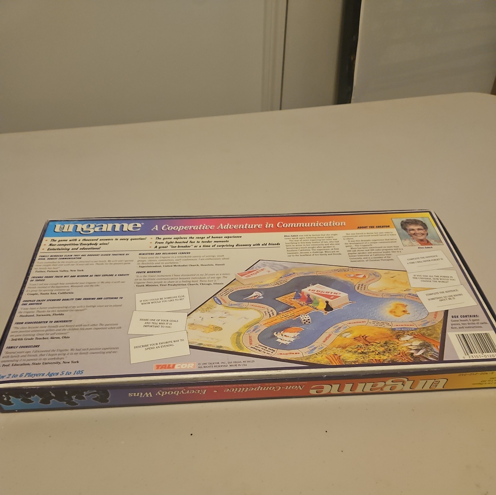 Talicor 1996 The Ungame Christian Version Board Game Opened But NOT Used!