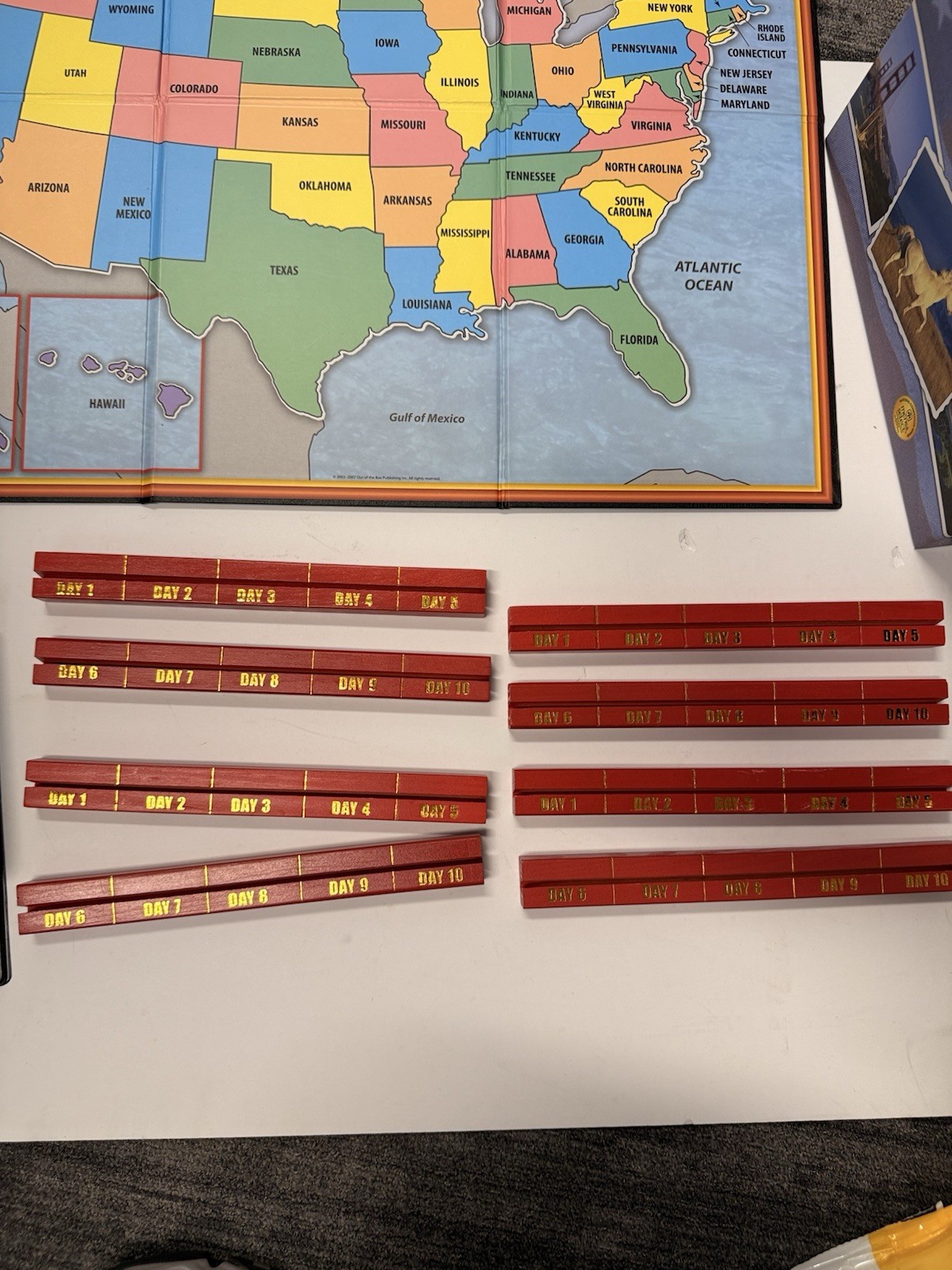 10 Days In The USA Board Game Out Of The Box Publishing 2003 Complete