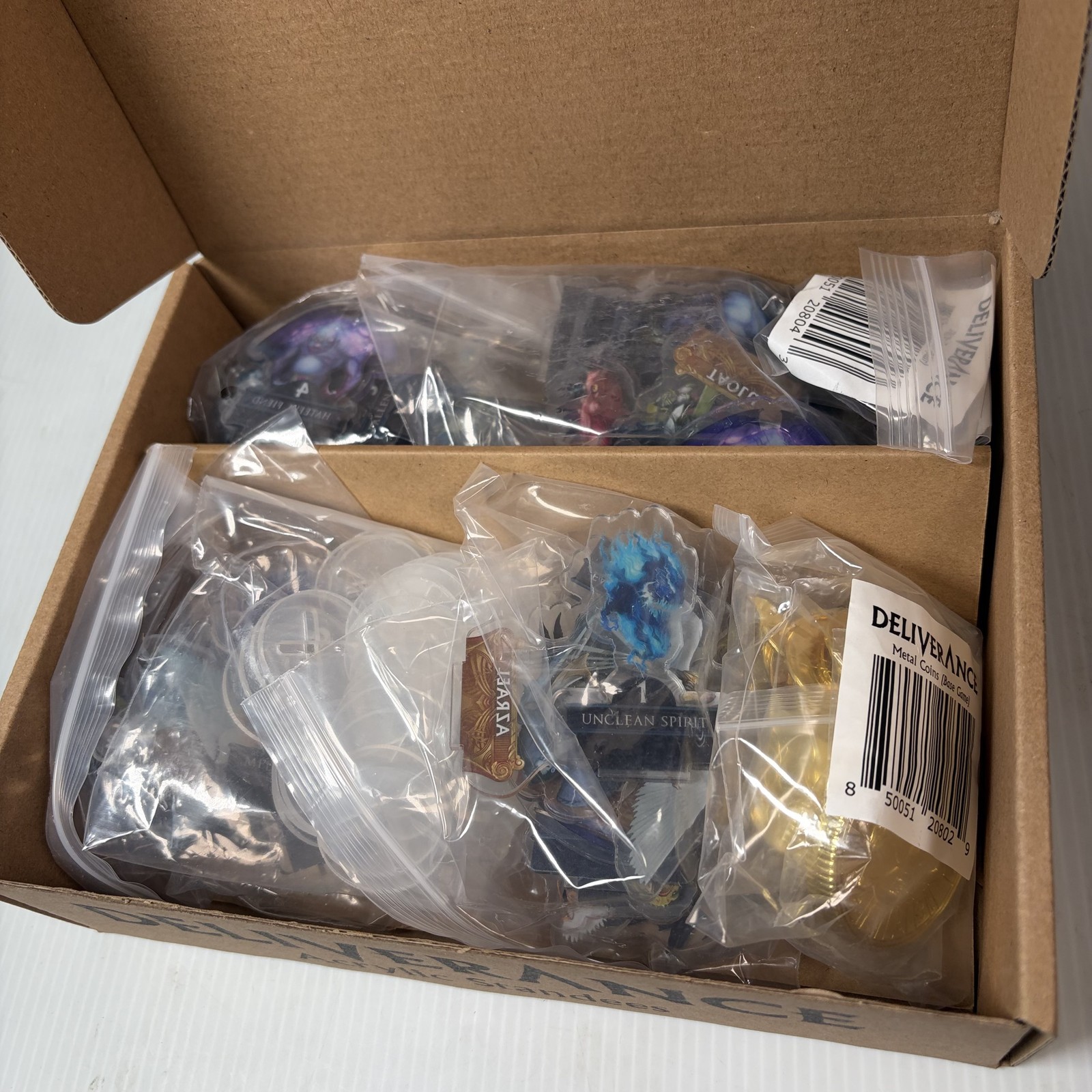 Deliverance Deluxe Board Game Kickstarter All In w/ Acrylic Standees, Mat & More