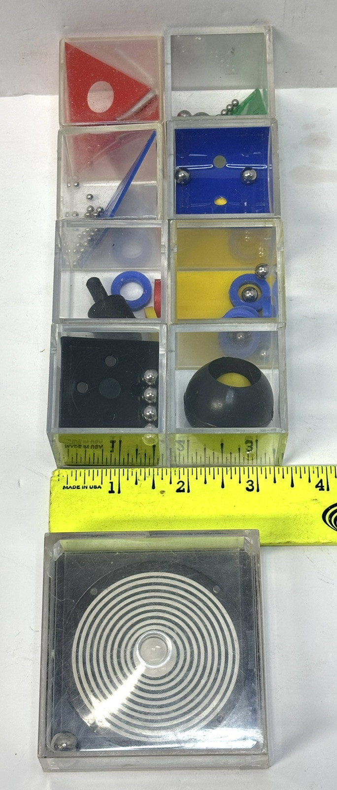 Vintage Reiss Games & Cube Puzzles Steel Marble Games Lot of 9