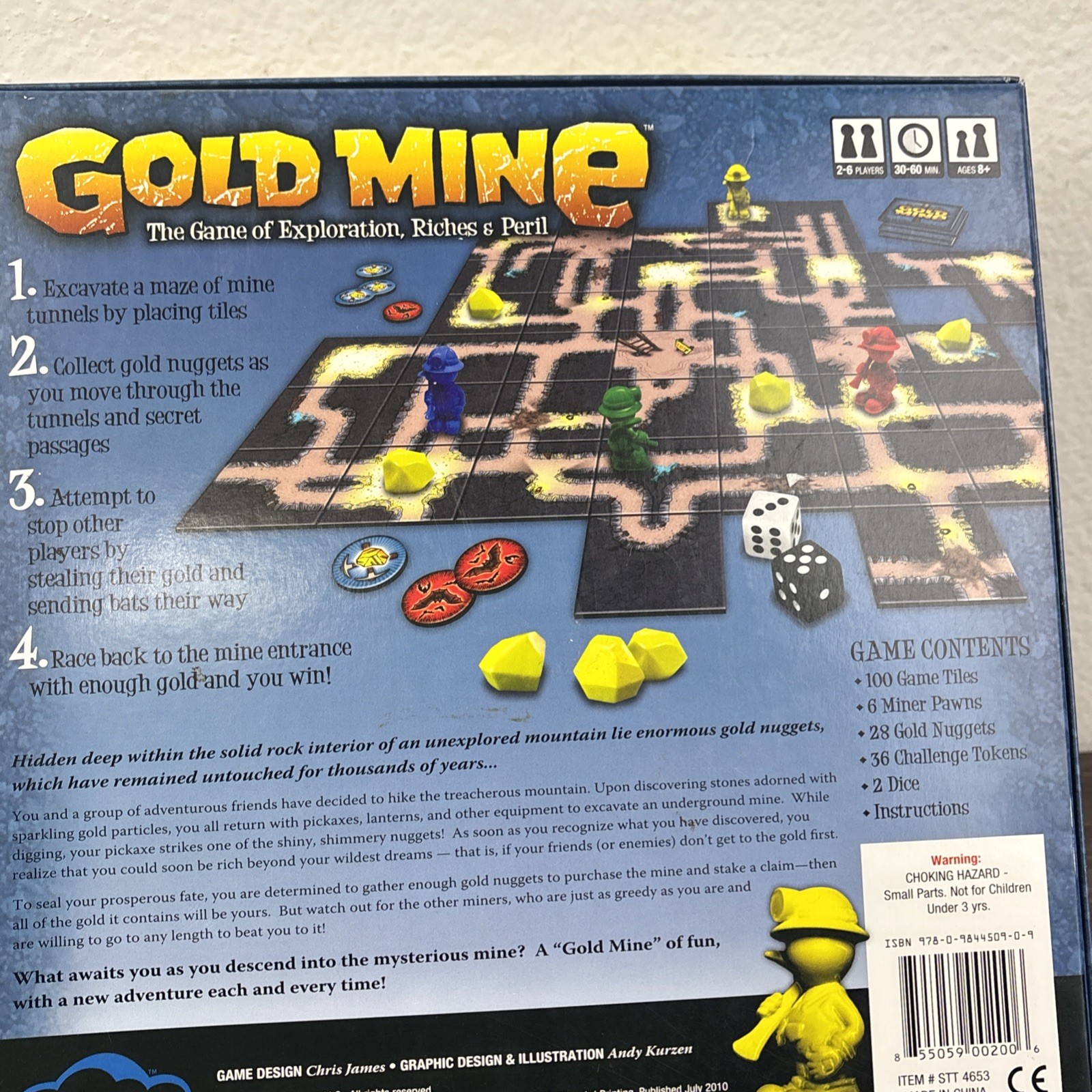 Gold Mine Board Game 2010 Stratus Games 100% Complete Miner Strategy Exploration