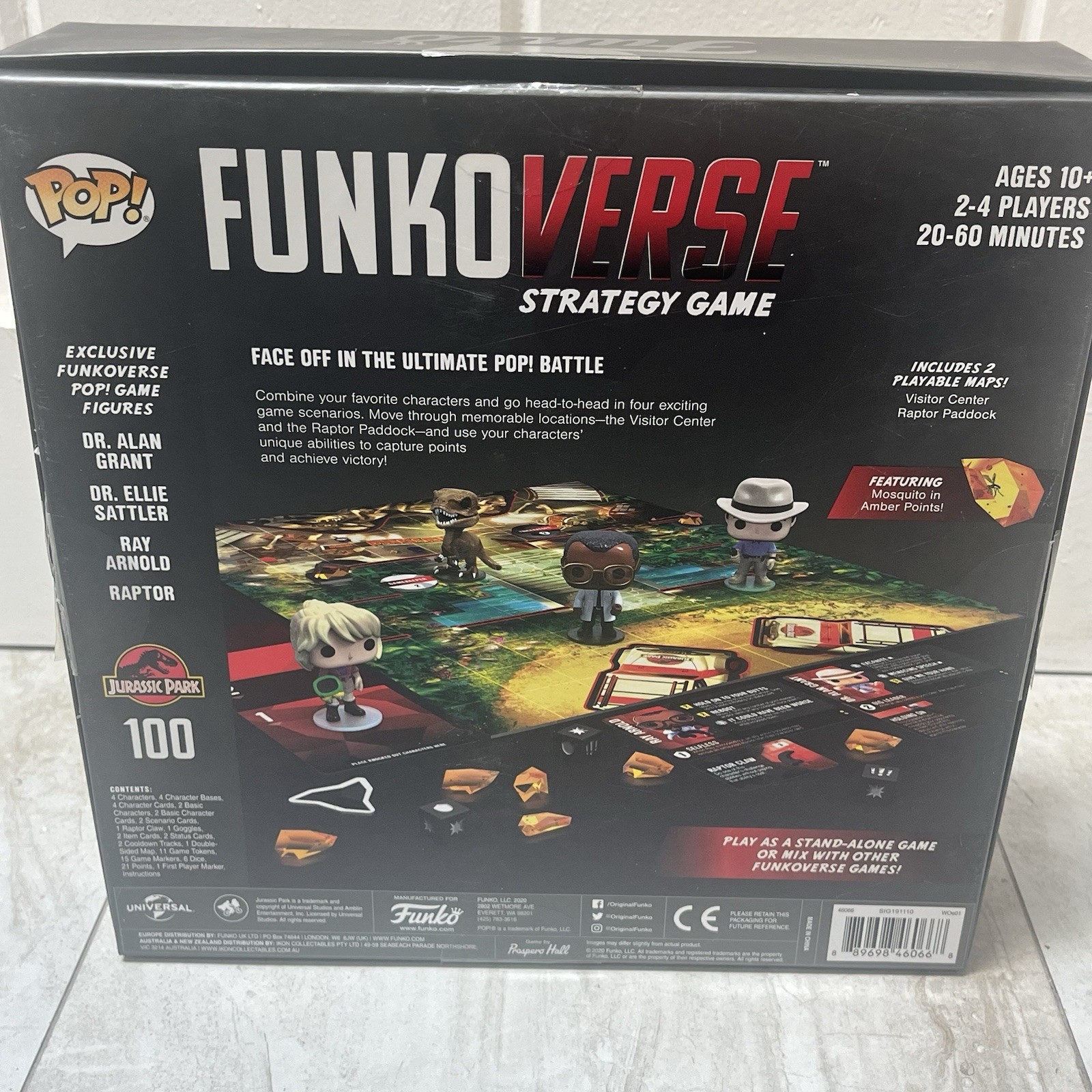 Funko Pop FunkoVerse Jurassic Park 100 Strategy Game New Sealed No Shrink 2020