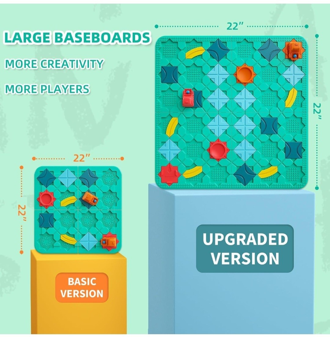 Logical Road Builder, Large Stem Games Board Game for 4 5 6 7 Years, Montessori