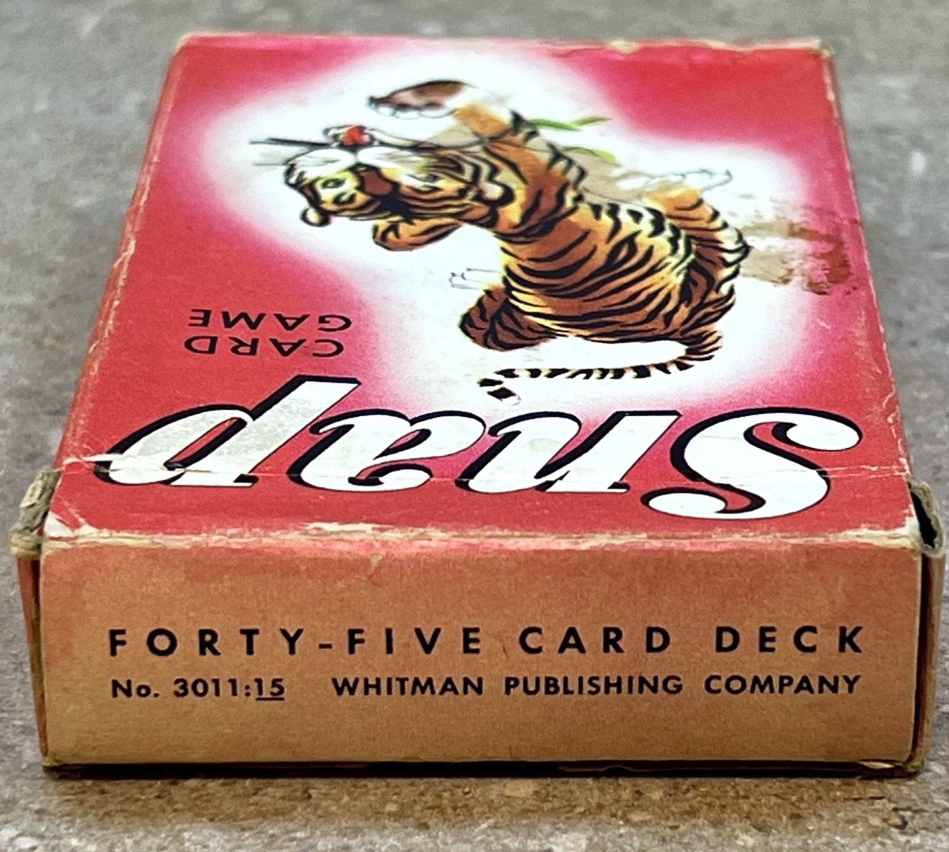 Vintage Whitman Snap Card Game 1950s Animals Complete