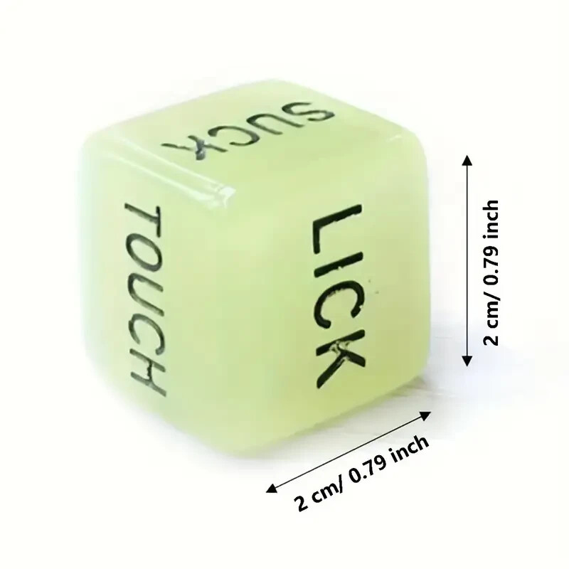 2pcs Glow In The Dark Sexy Dice For Couple, Intimate Anniversary, Valentines Day